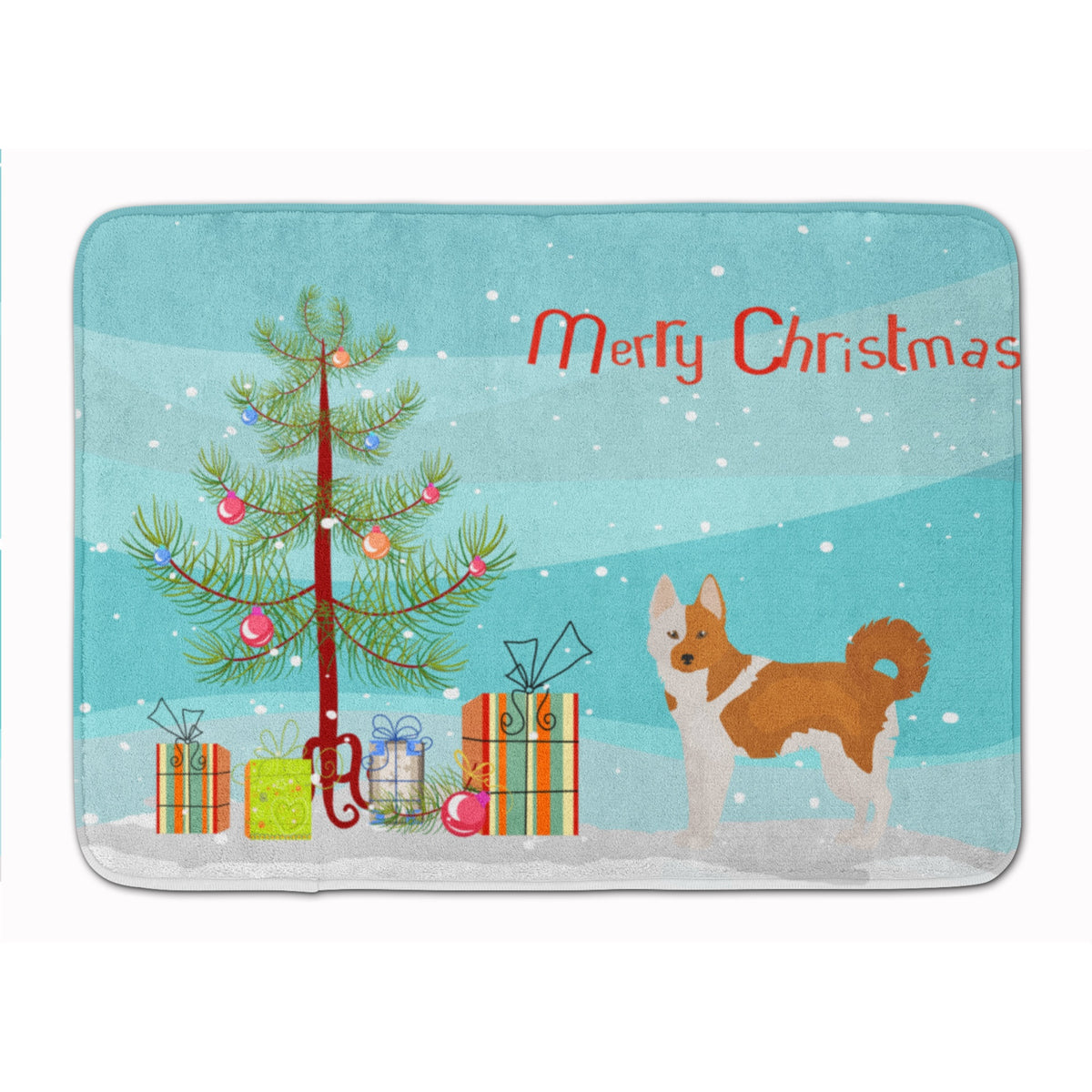 Nordic Spitz Christmas Tree Machine Washable Memory Foam Mat