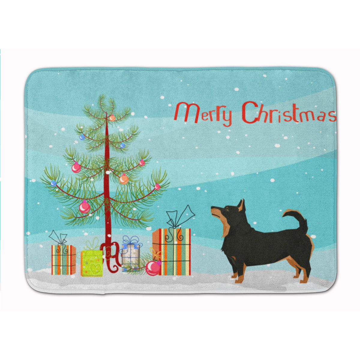 Lancashire Terrier Christmas Tree Machine Washable Memory Foam Mat