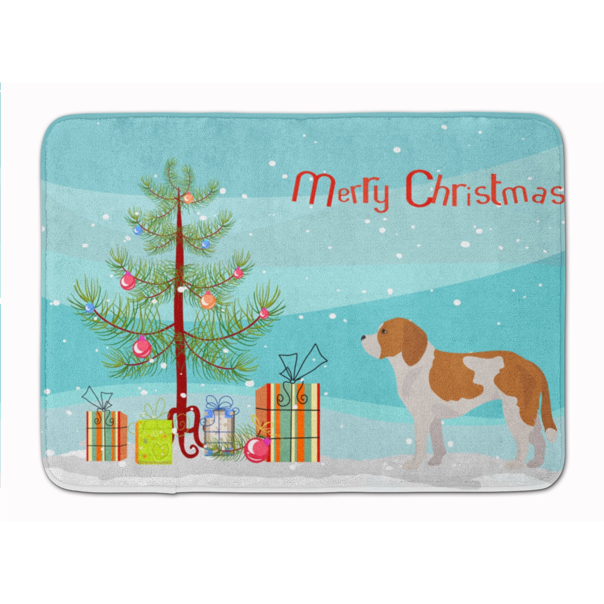 Beaglier #1 Christmas Tree Machine Washable Memory Foam Mat
