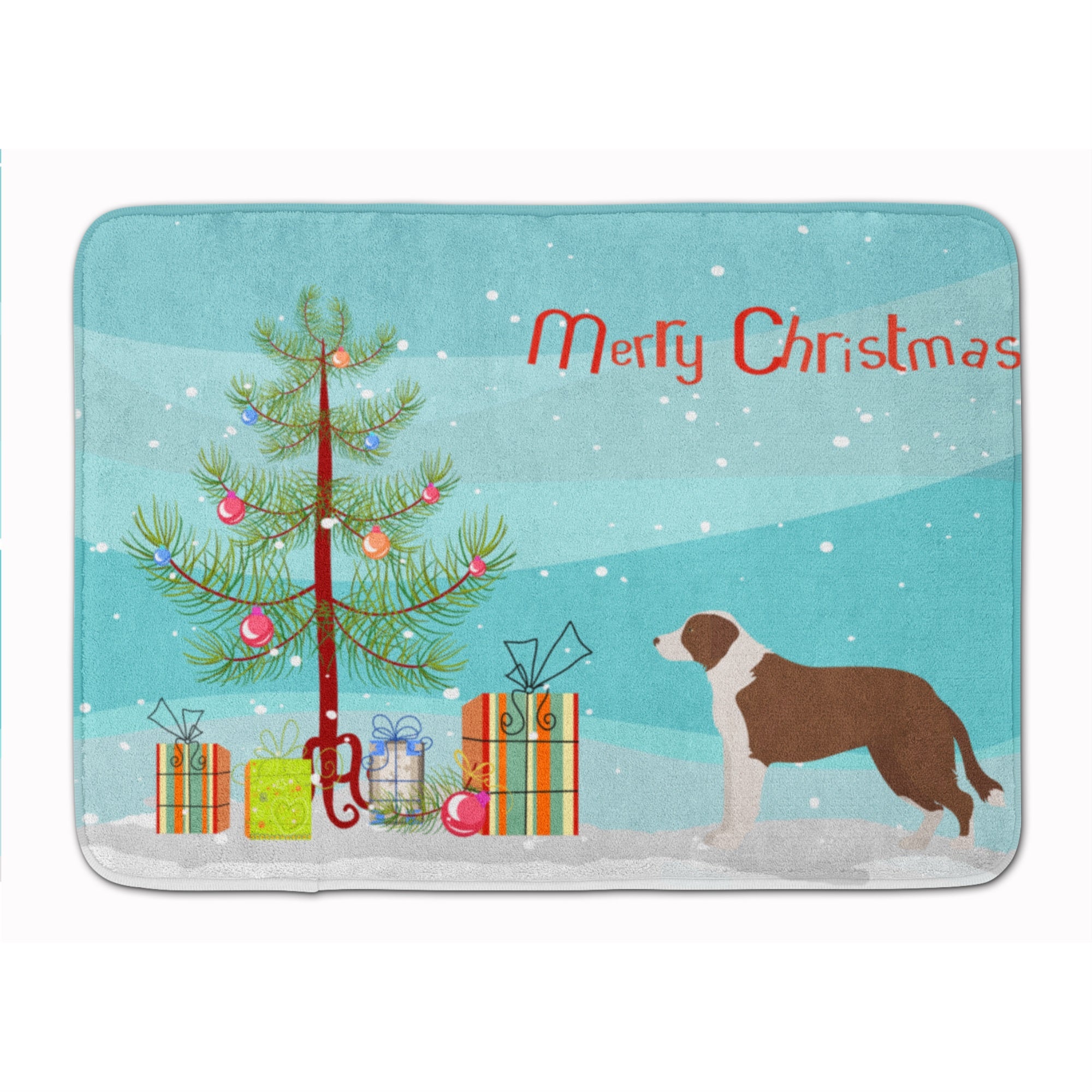 Borador Christmas Tree Machine Washable Memory Foam Mat