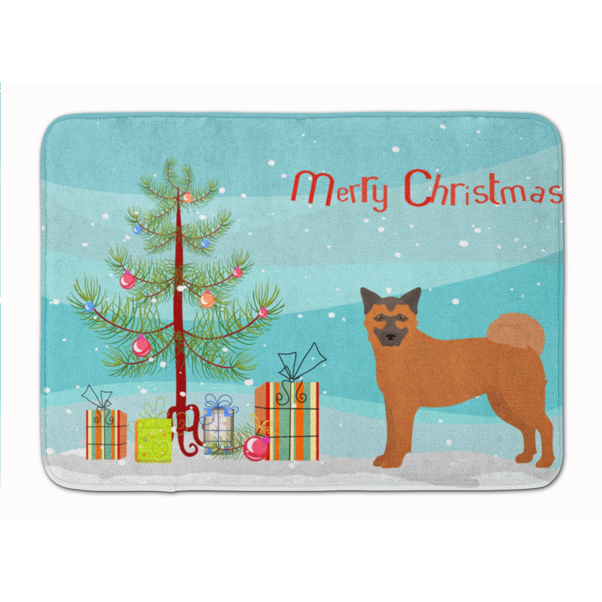 Chow Shepherd Christmas Tree Machine Washable Memory Foam Mat