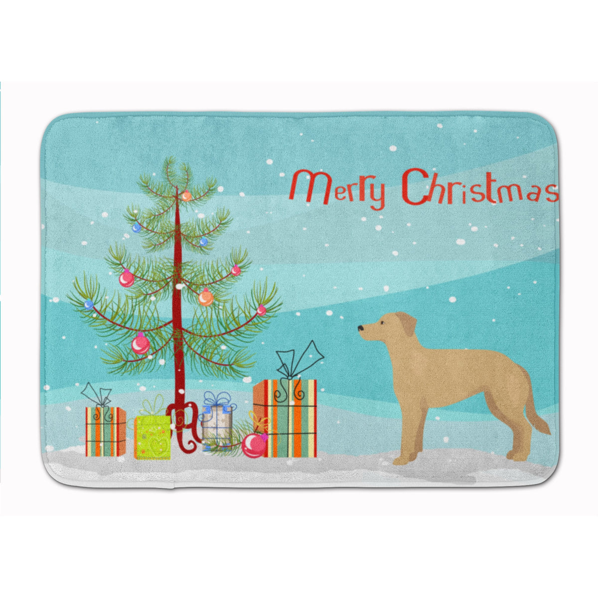 German Sheprador #1 Christmas Tree Machine Washable Memory Foam Mat