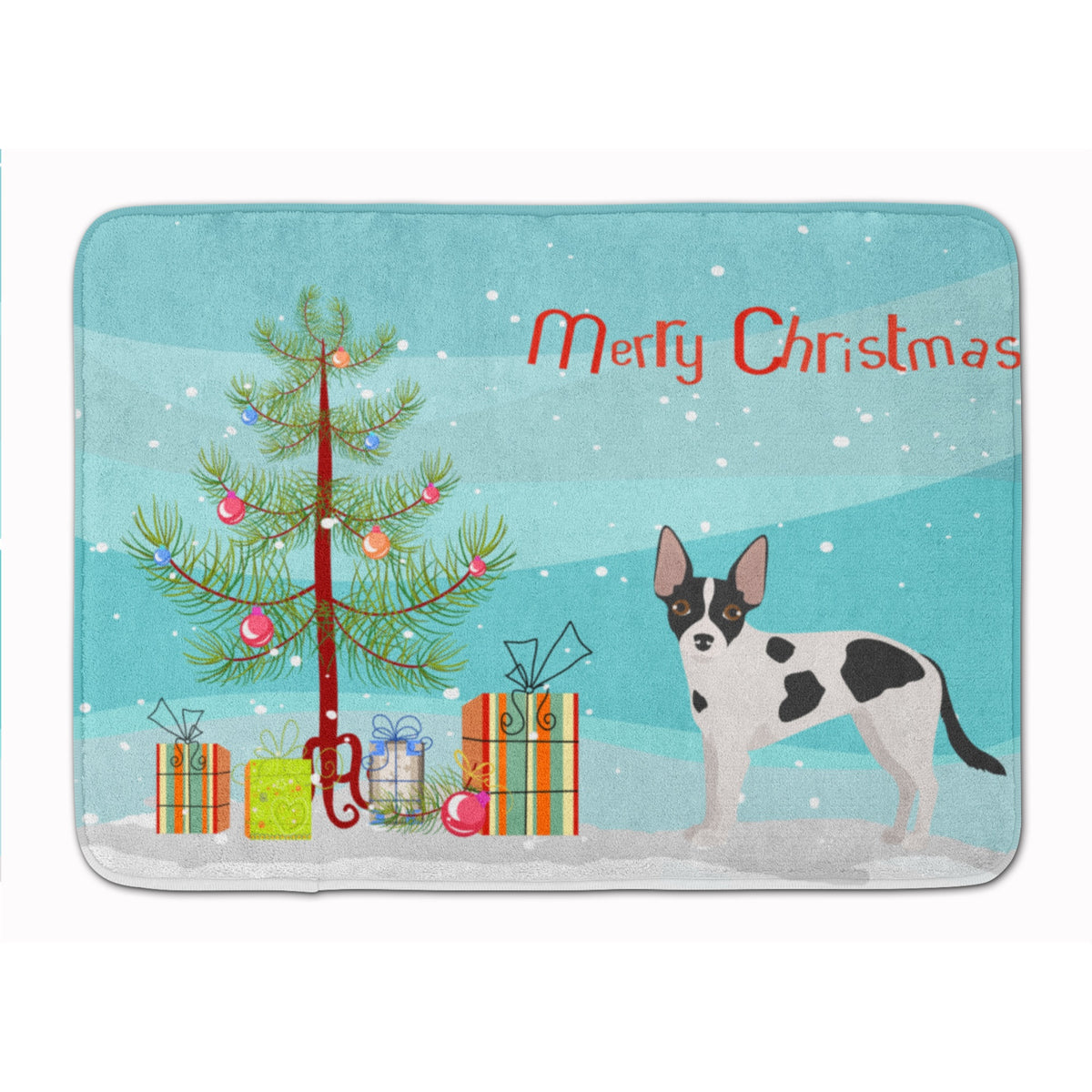 Jackhuahua Christmas Tree Machine Washable Memory Foam Mat