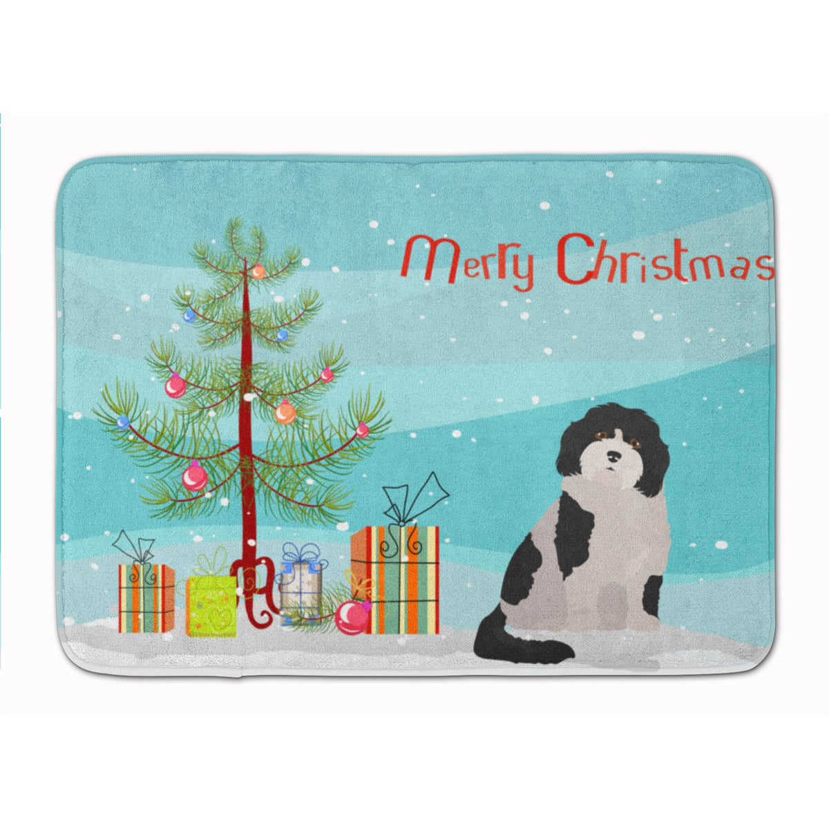 Cavachon #3 Christmas Tree Machine Washable Memory Foam Mat