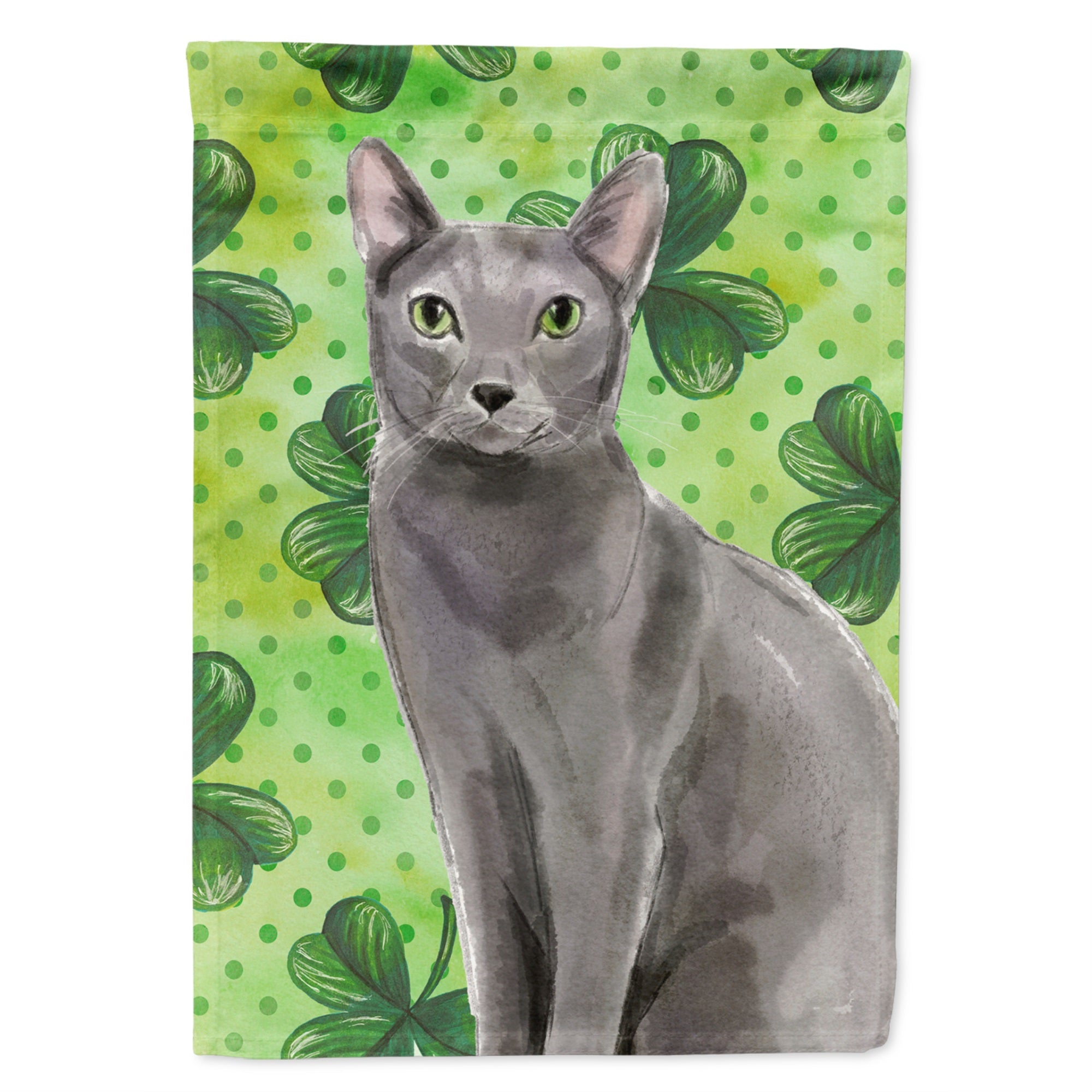 Blue Russian Shamrock Flag Garden Size