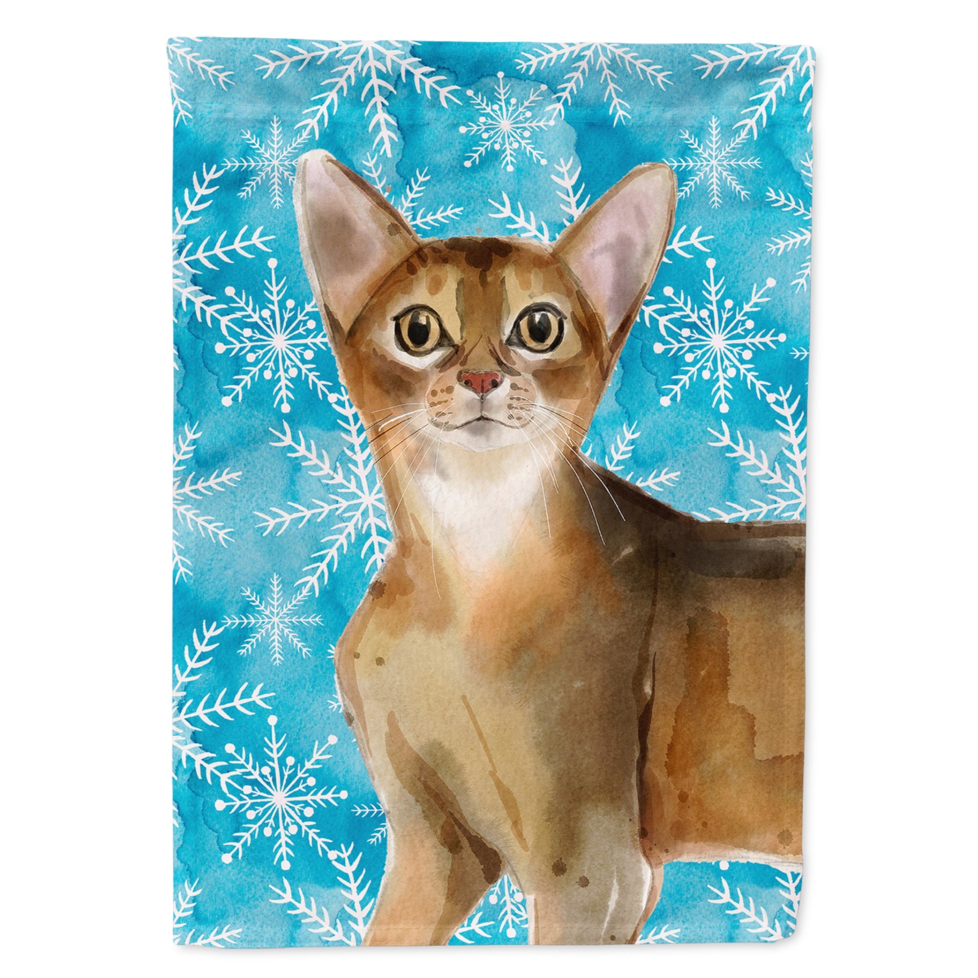 Abyssinian Winter Snowflake Flag Garden Size