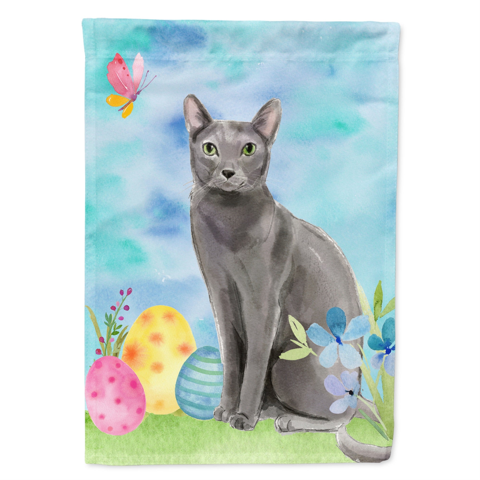 Blue Russian Easter Eggs Flag Garden Size