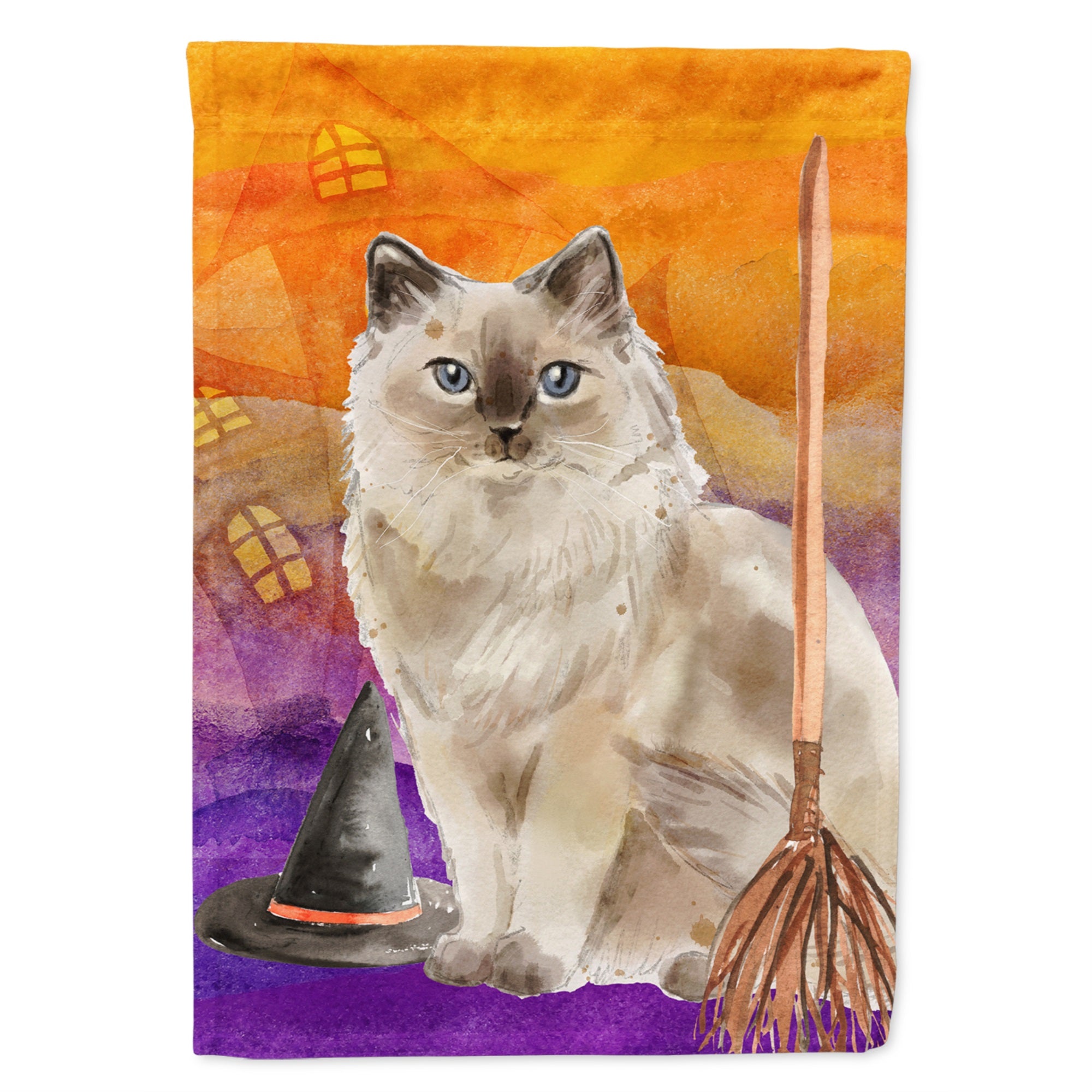 Ragdoll Halloween Flag Garden Size