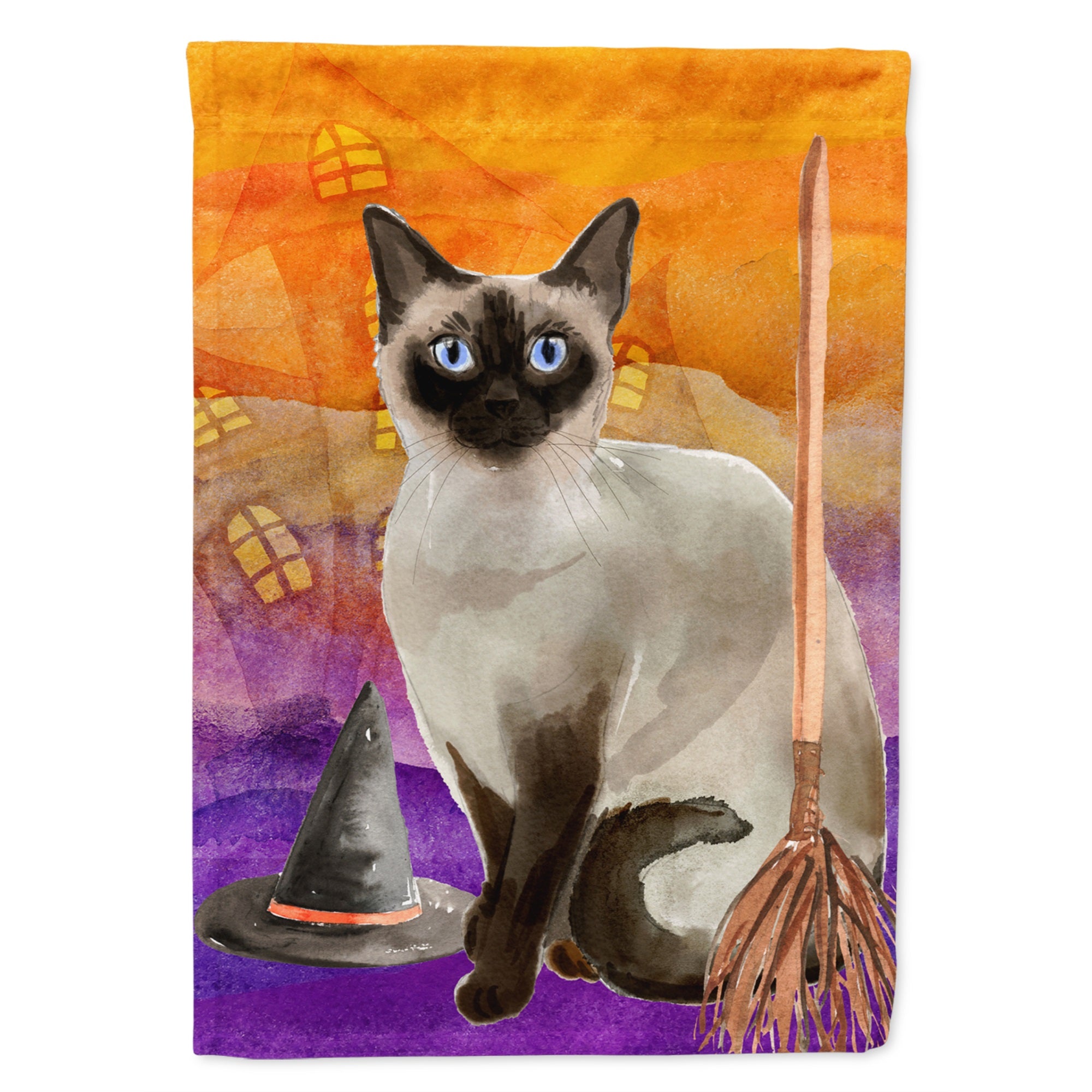 Siamese Halloween Flag Garden Size