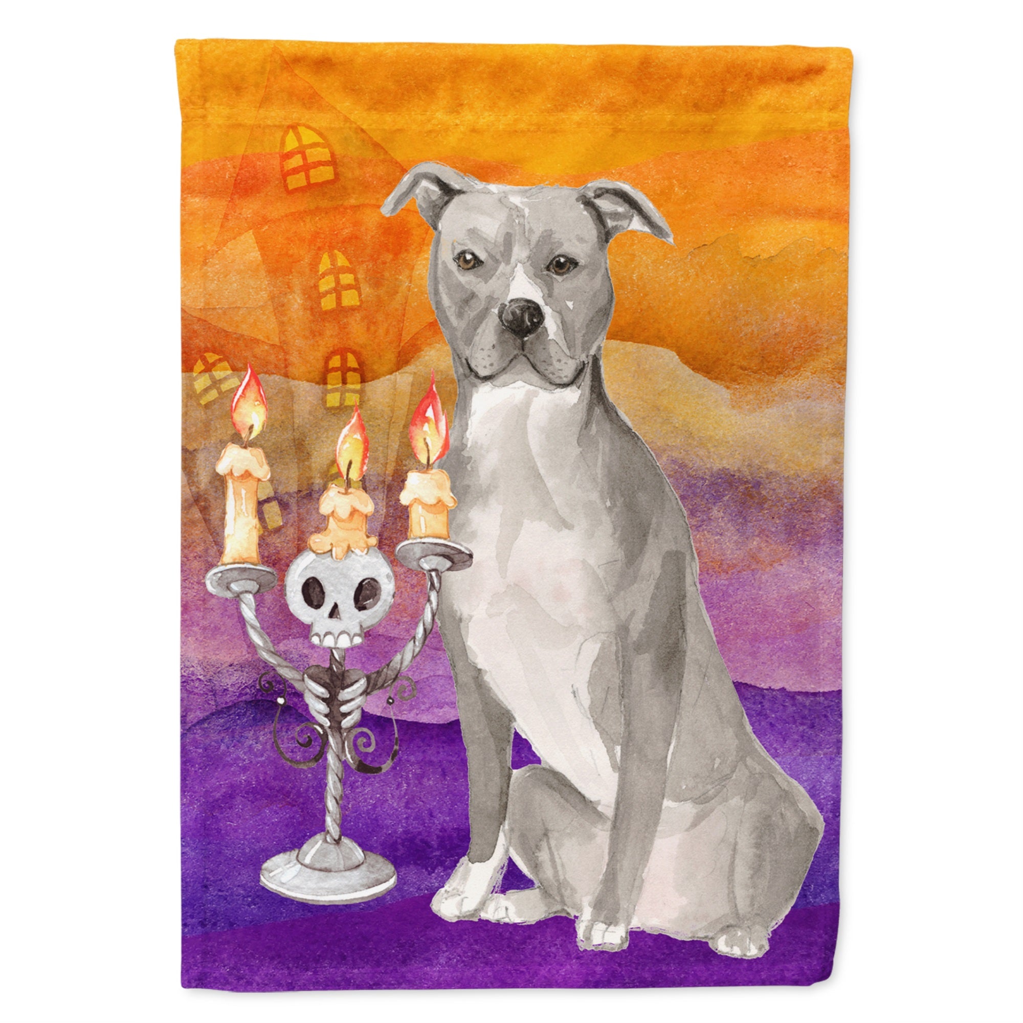 Hallween Staffordshire Bull Terrier Flag Garden Size