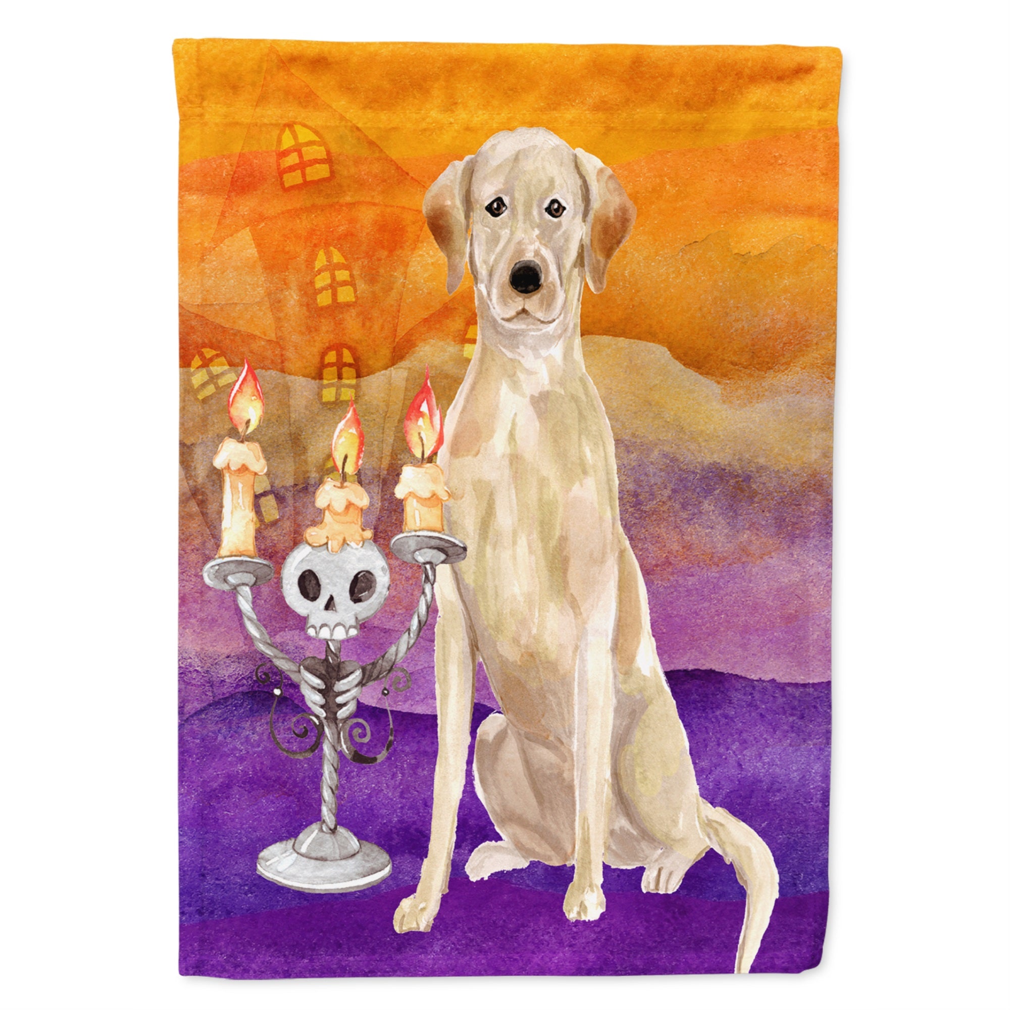Hallween Yellow Labrador Retriever Flag Garden Size