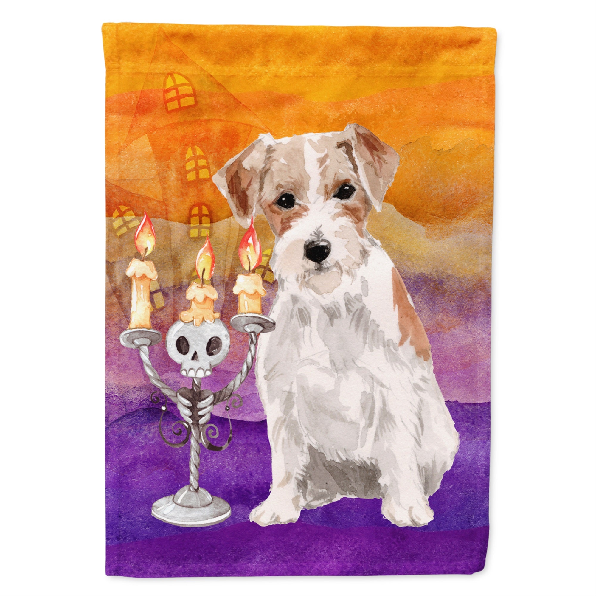 Hallween Jack Russell Terrier Flag Garden Size