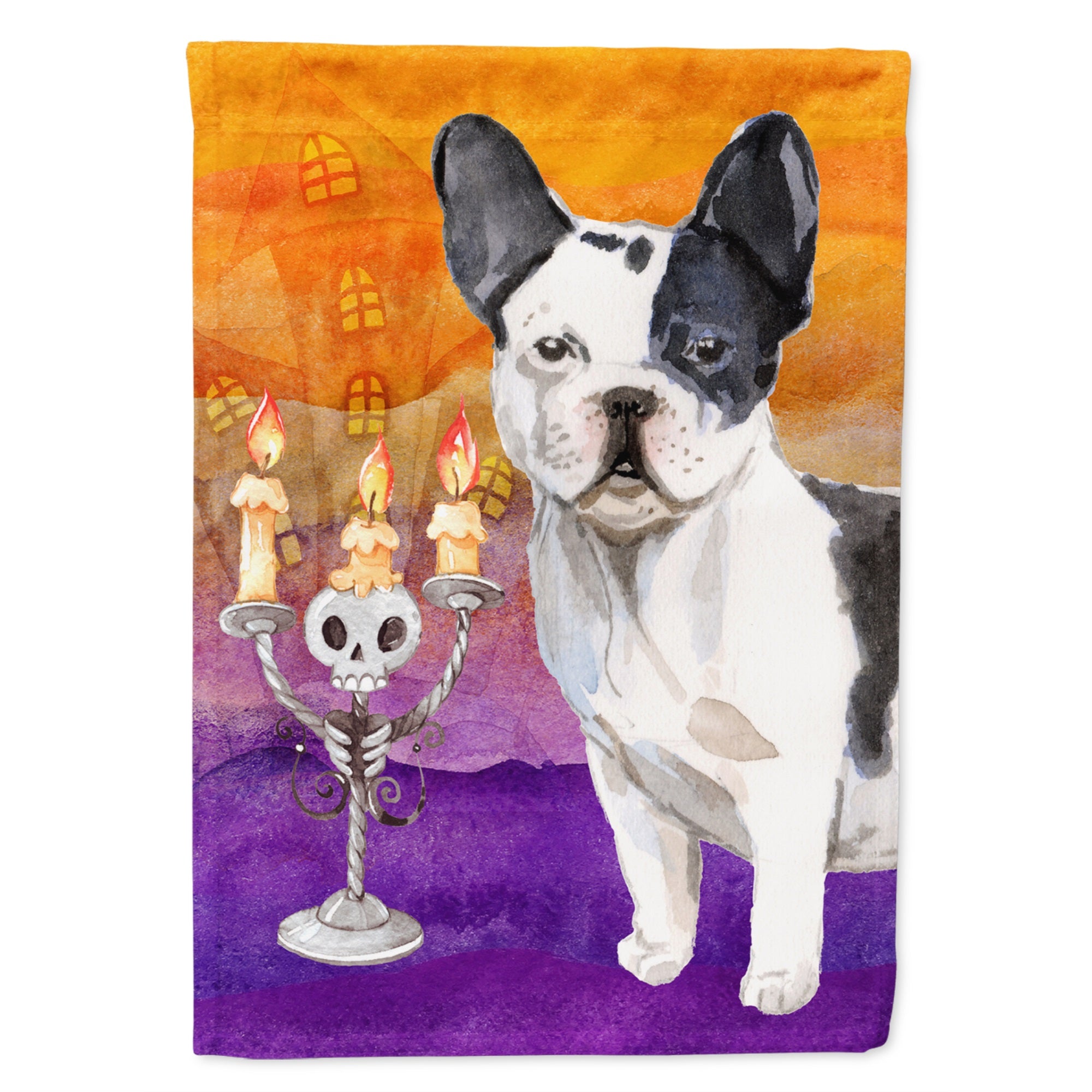 Hallween French Bulldog Flag Garden Size