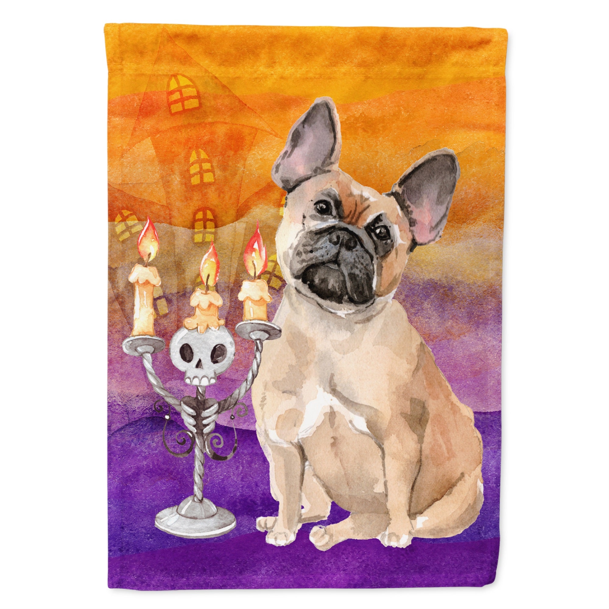 Hallween Fawn French Bulldog Flag Garden Size