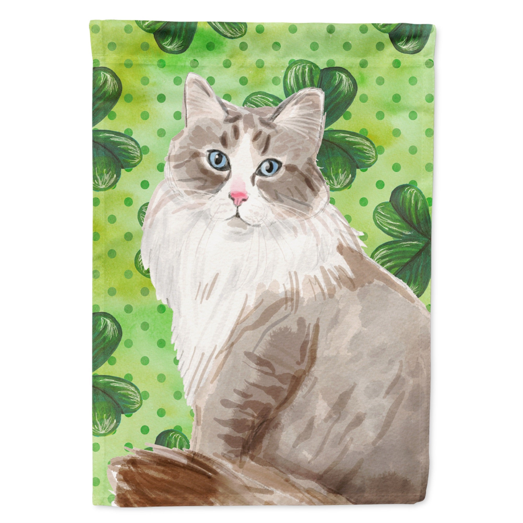 Siberian Shamrock Flag Canvas House Size