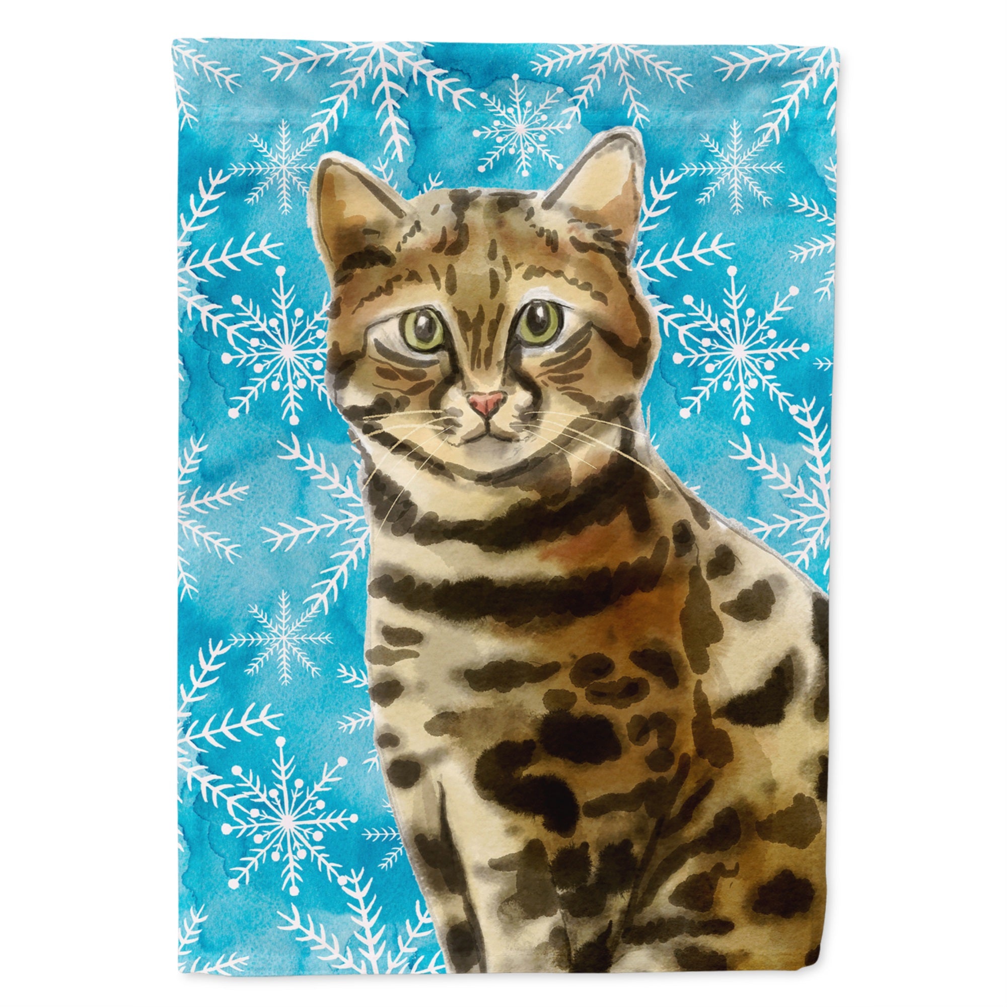 Bengal Winter Snowflake Flag Canvas House Size