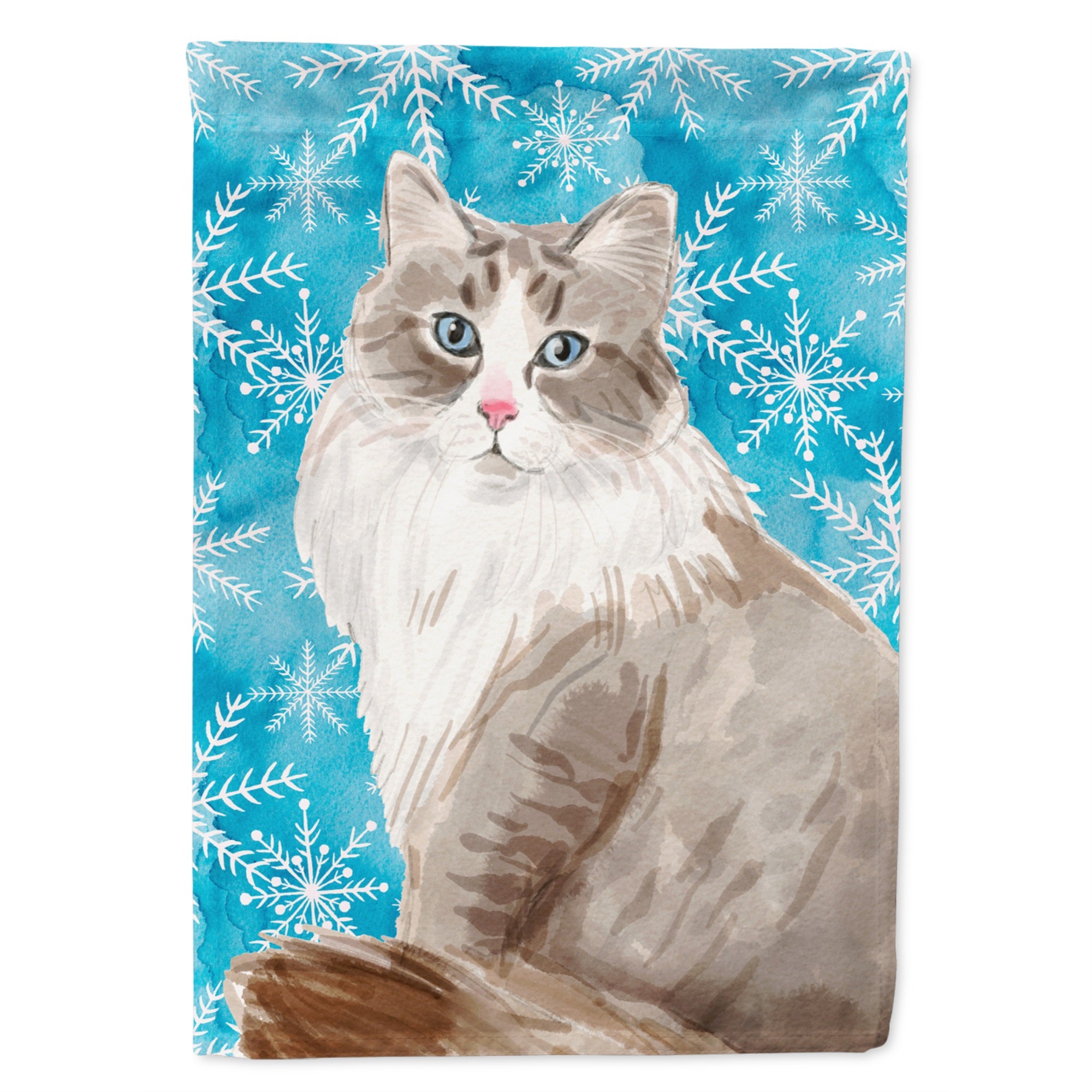 Siberian Winter Snowflake Flag Canvas House Size