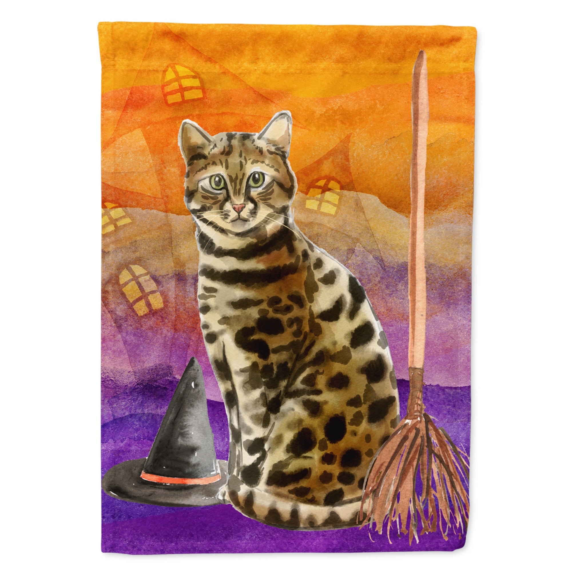 Bengal Halloween Flag Canvas House Size