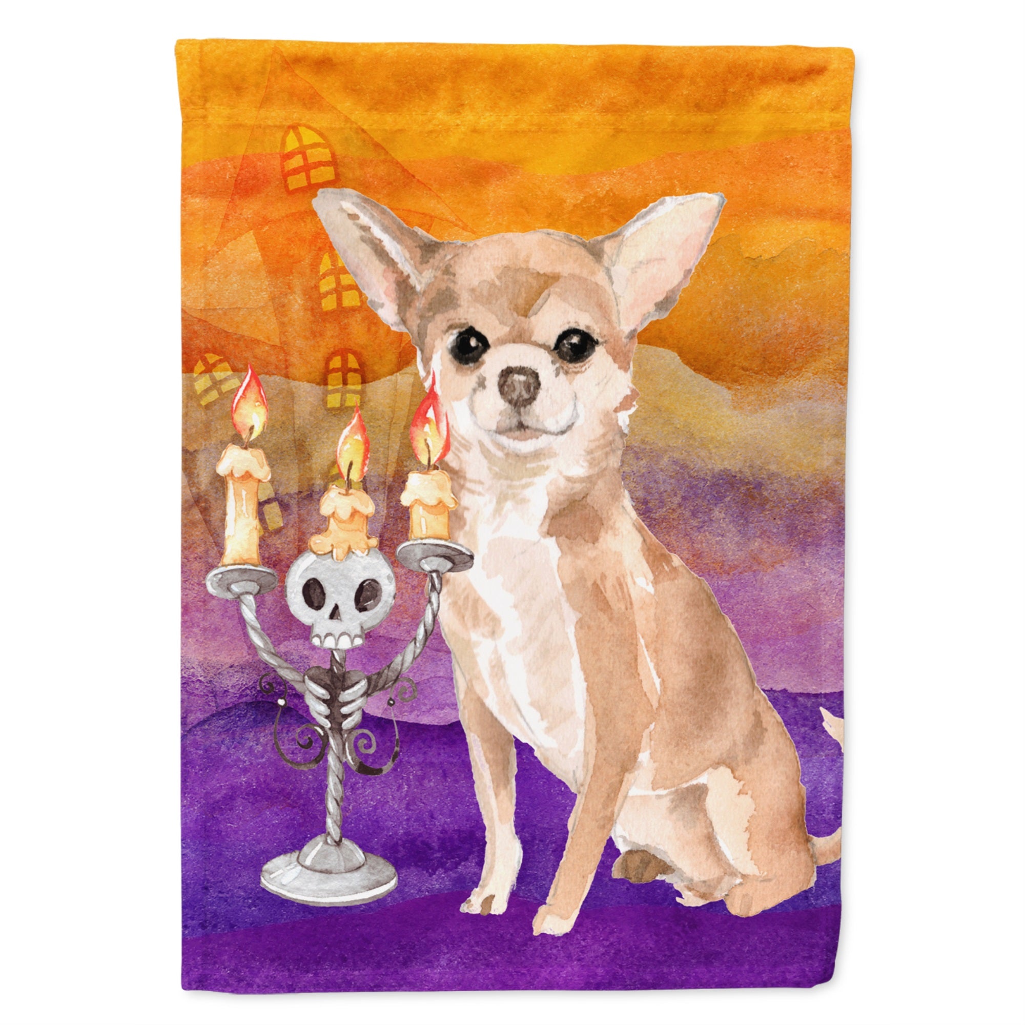 Hallween Chihuahua Flag Canvas House Size