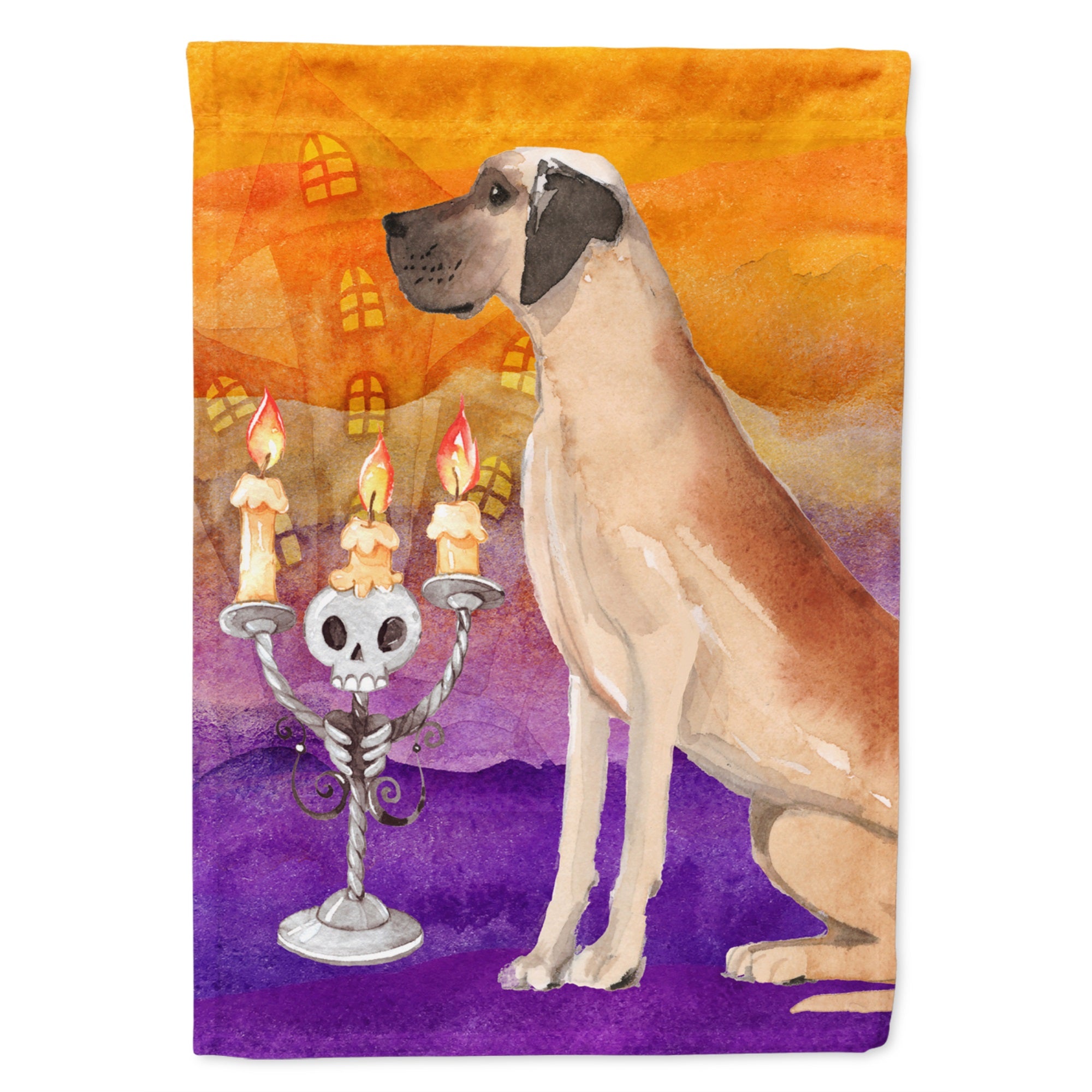 Hallween Great Dane Flag Canvas House Size