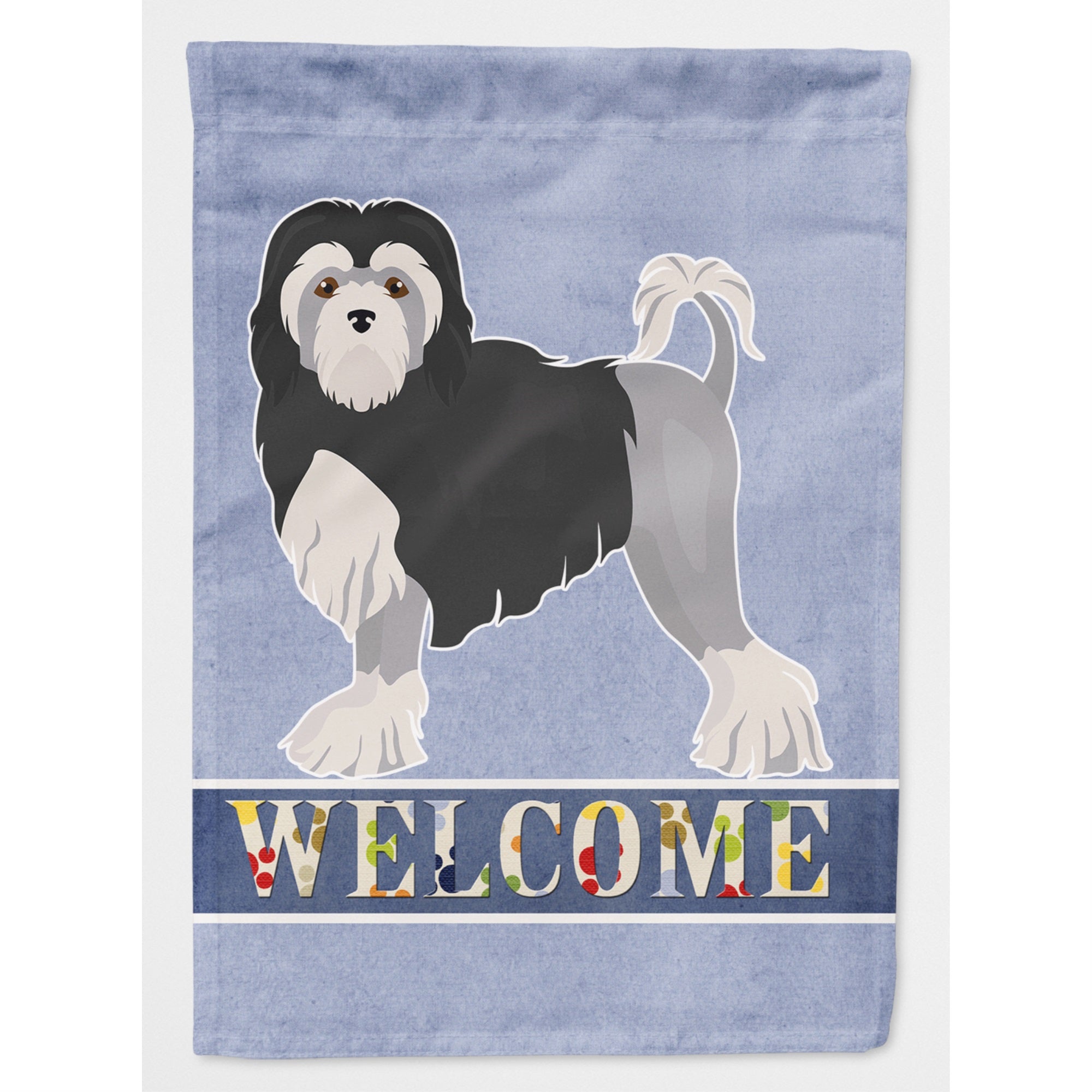 Lwchen Or Little Lion Dog Welcome Flag Canvas House Size