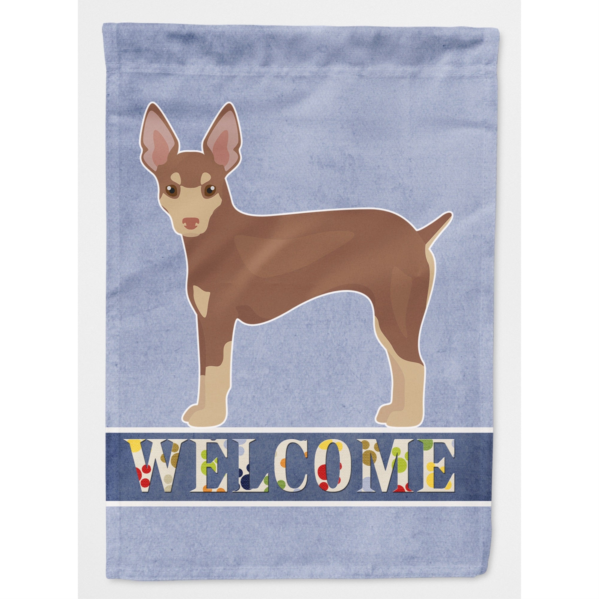 Miniature Fox Terrier Welcome Flag Canvas House Size