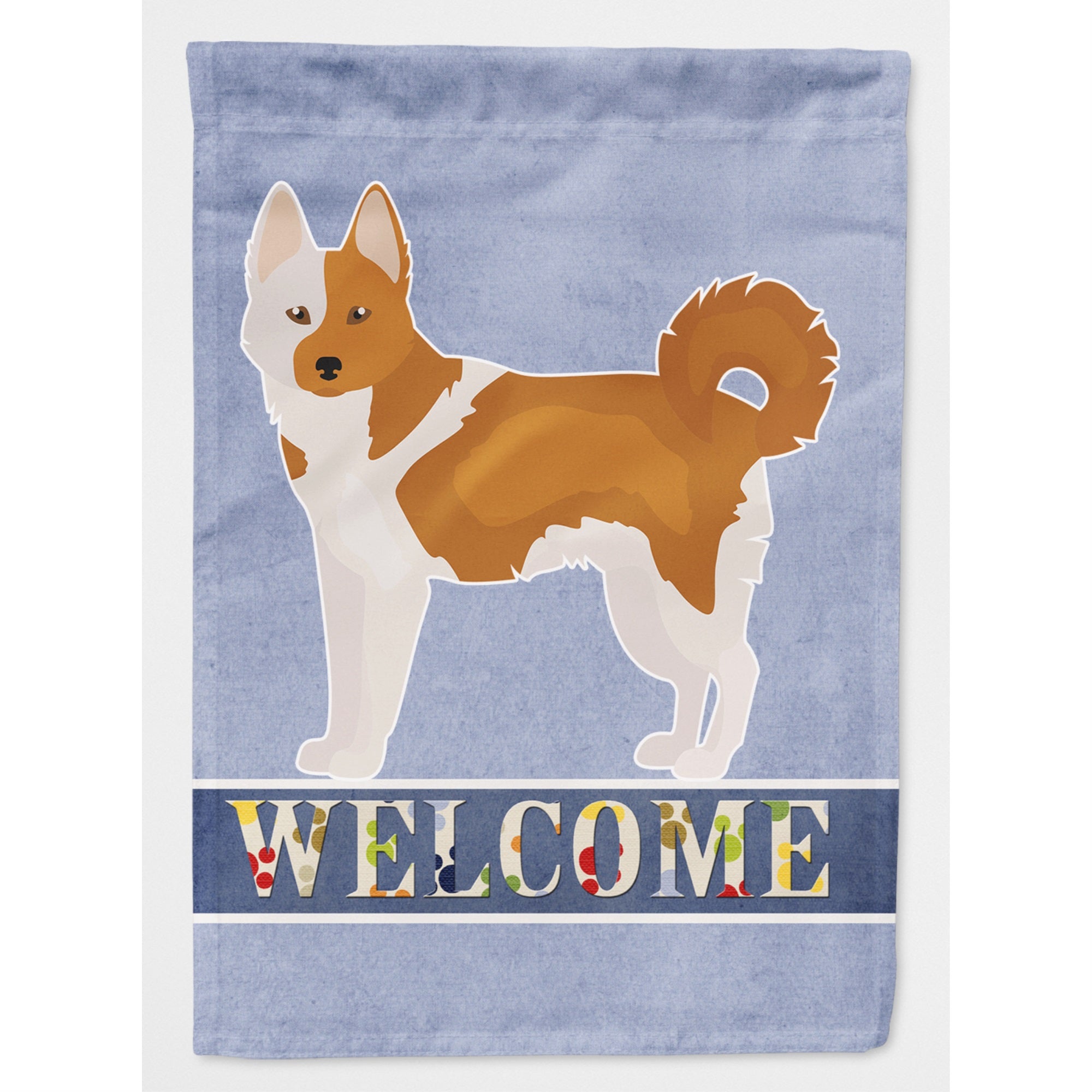 Nordic Spitz Welcome Flag Canvas House Size