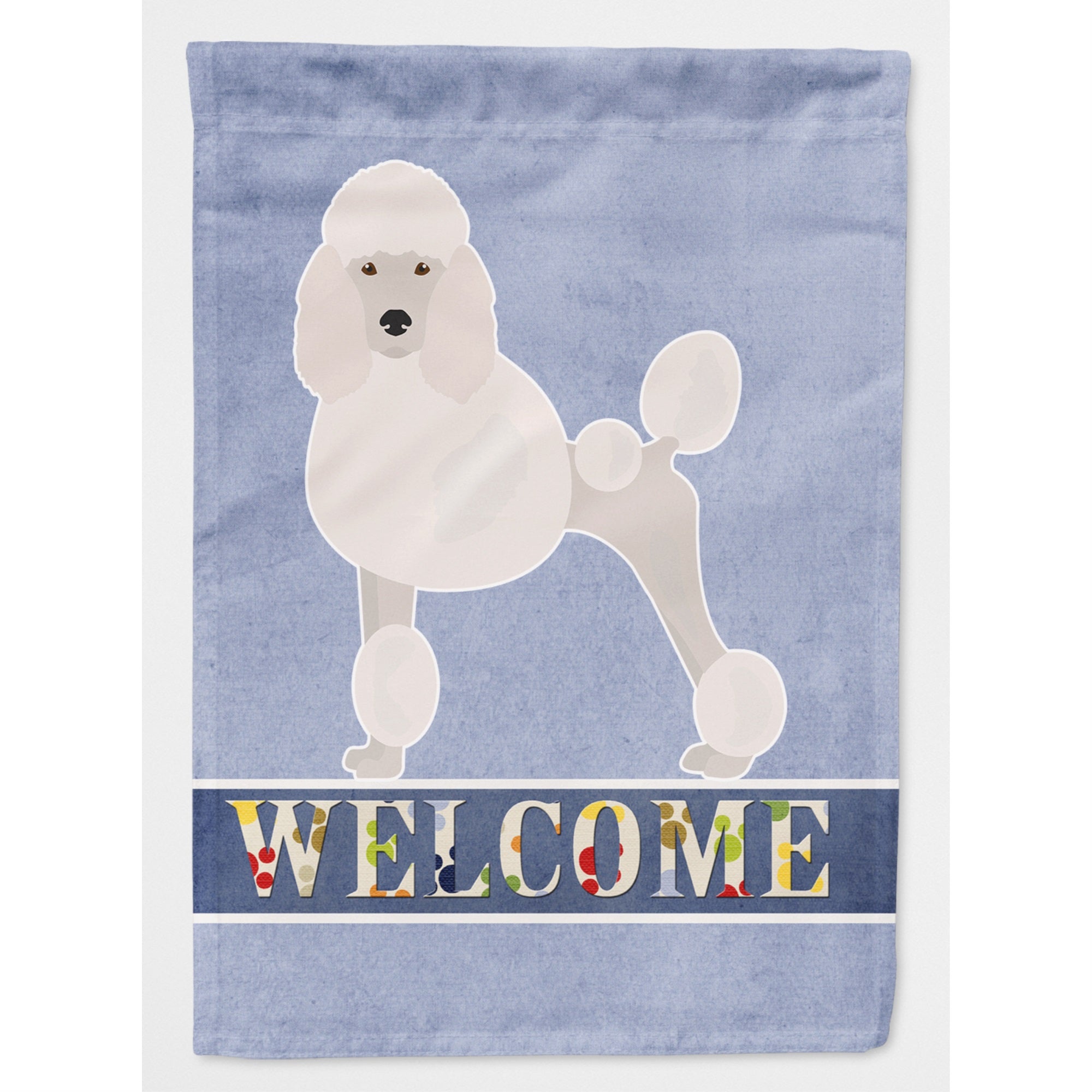 Miniature Poodle Welcome Flag Canvas House Size