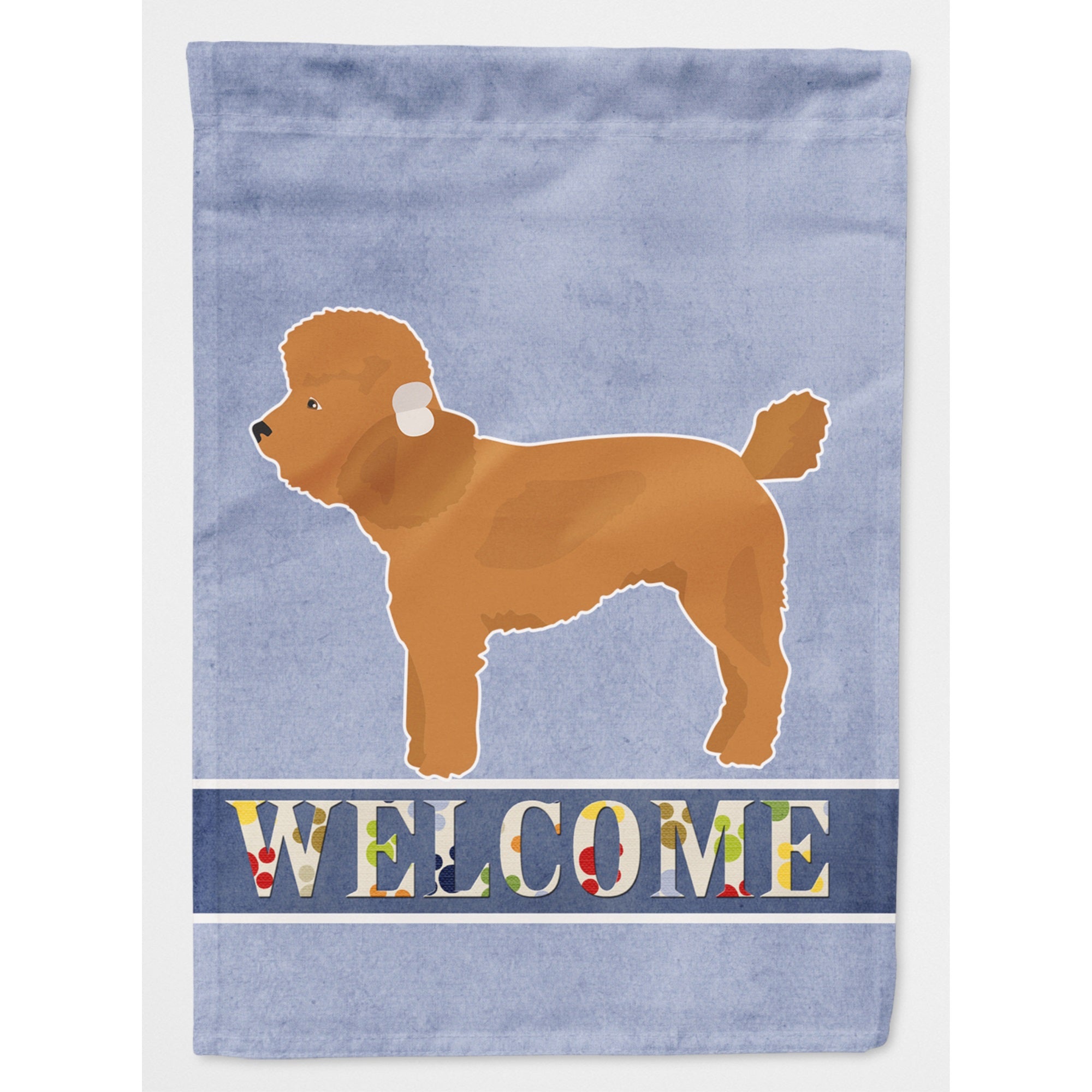 Toy Poodle Welcome Flag Canvas House Size
