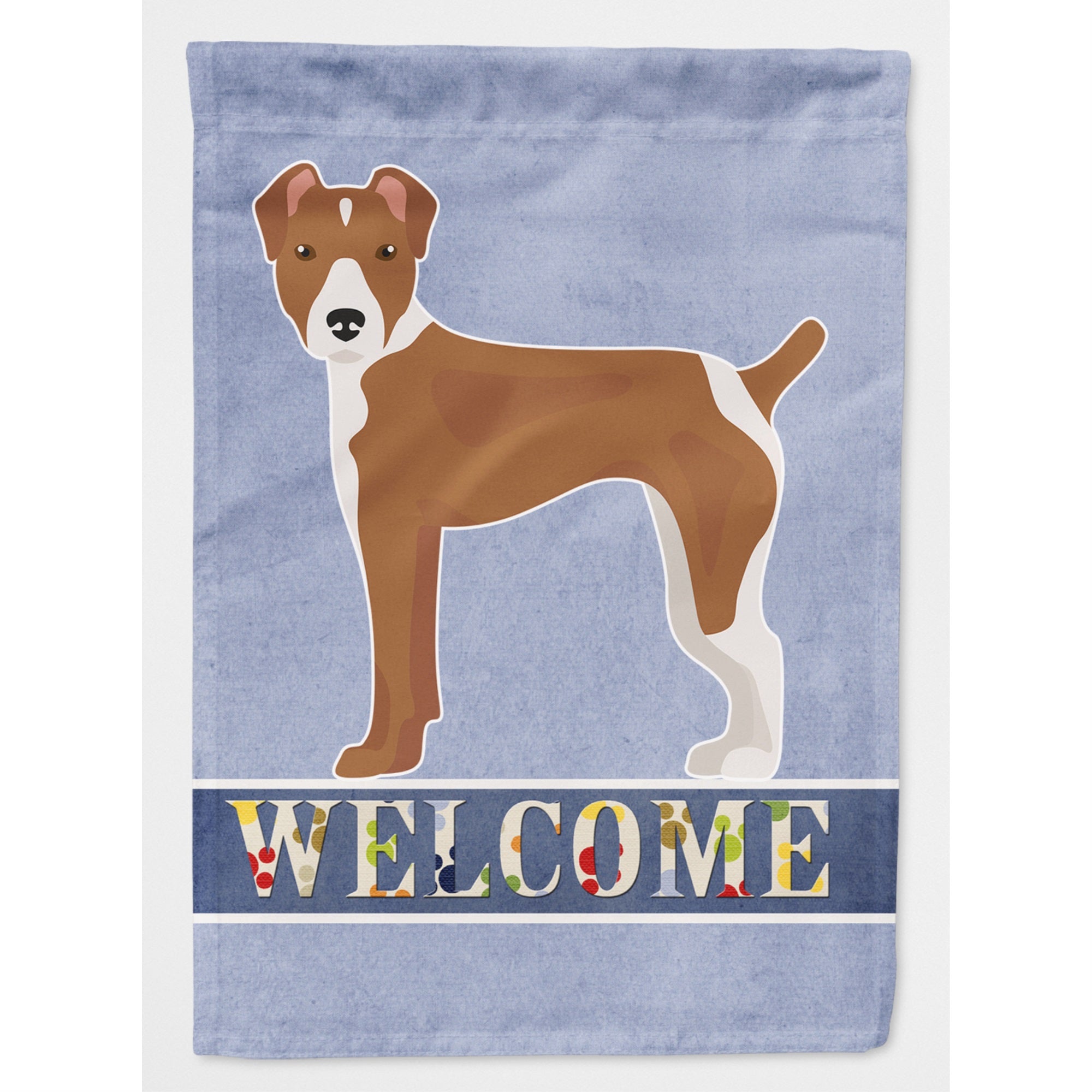 Rat Terrier Welcome Flag Canvas House Size