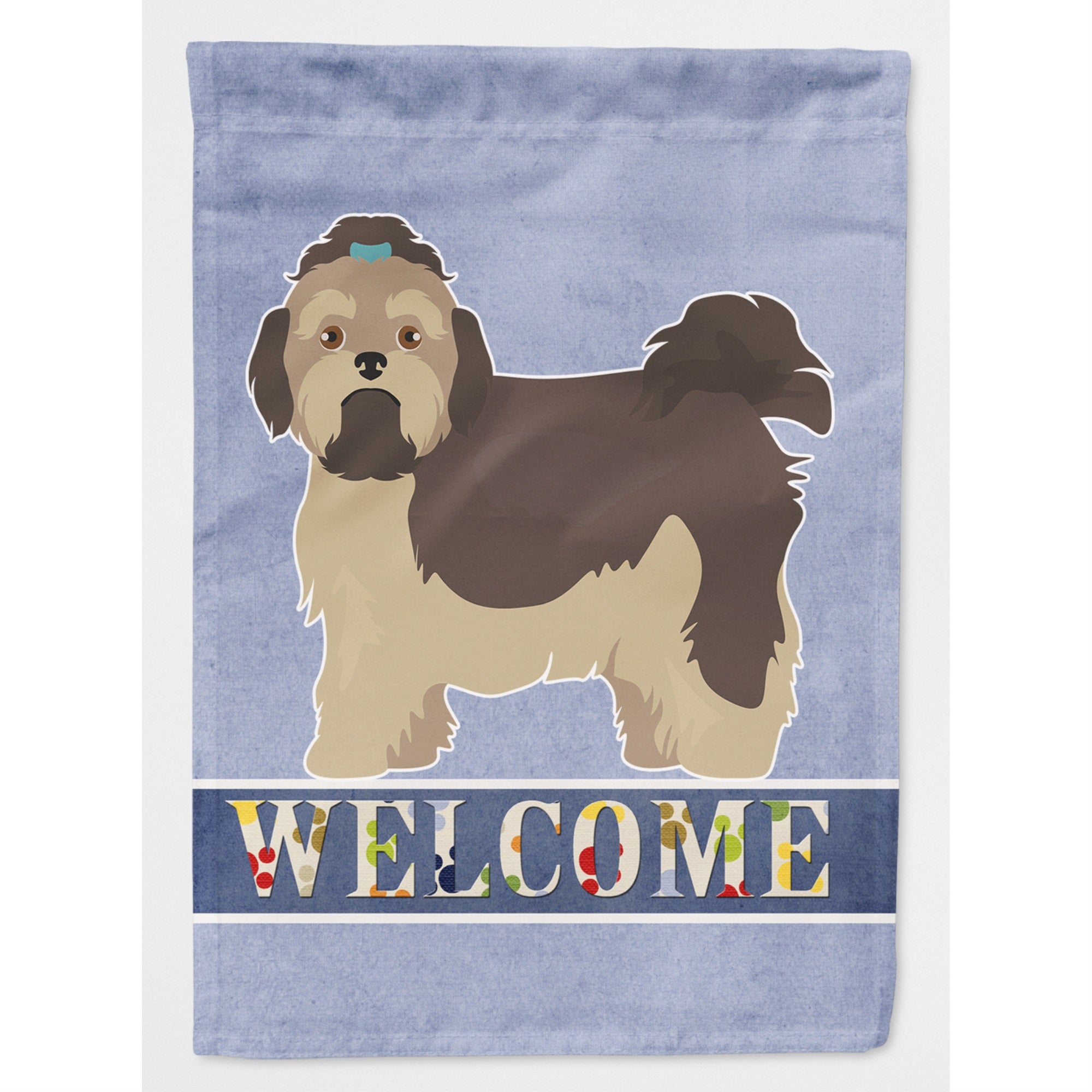 Russian Tsvetnaya Bolonka Lap Dog  Welcome Flag Canvas House Size