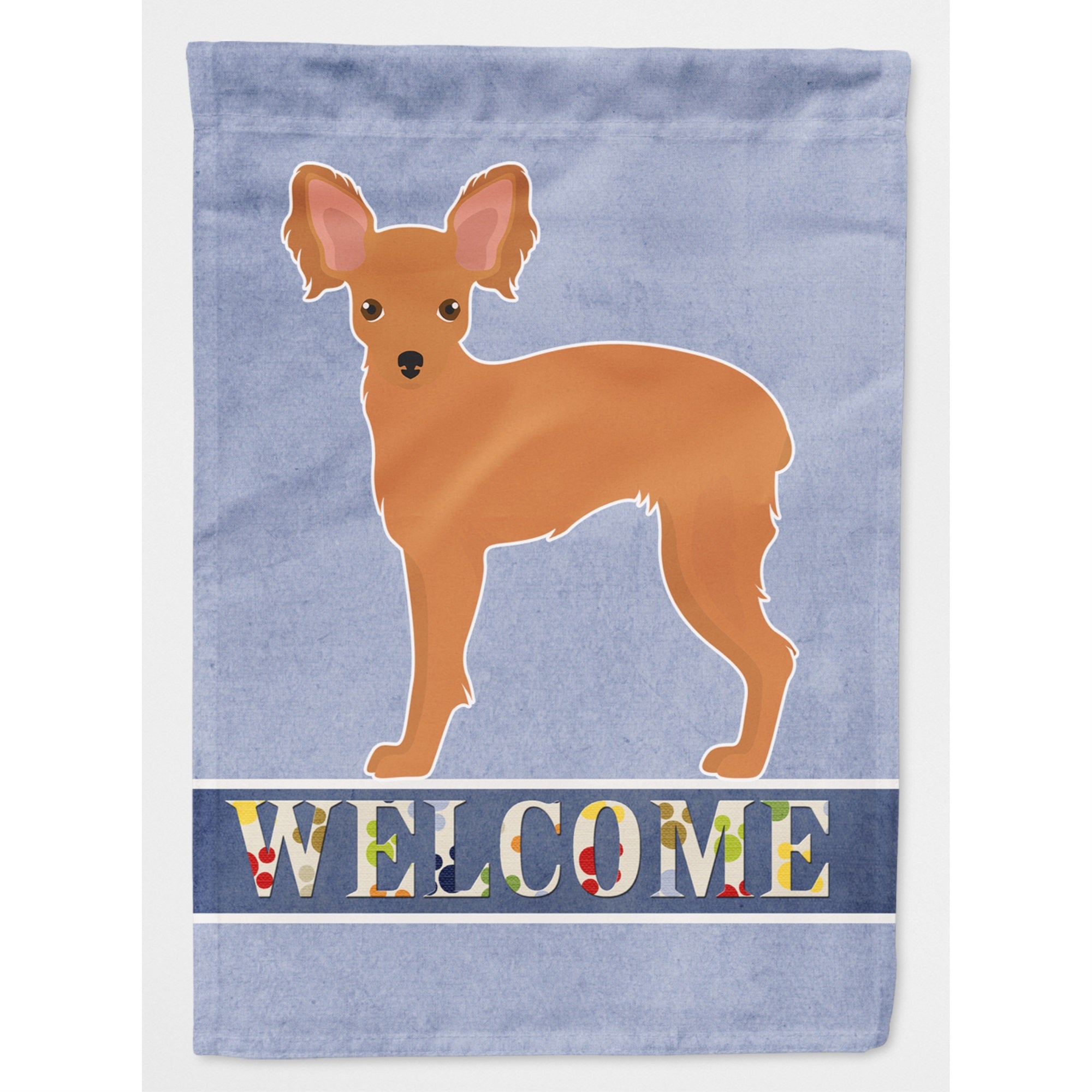 Russkiy Toy Or Russian Toy Terrier Welcome Flag Canvas House Size