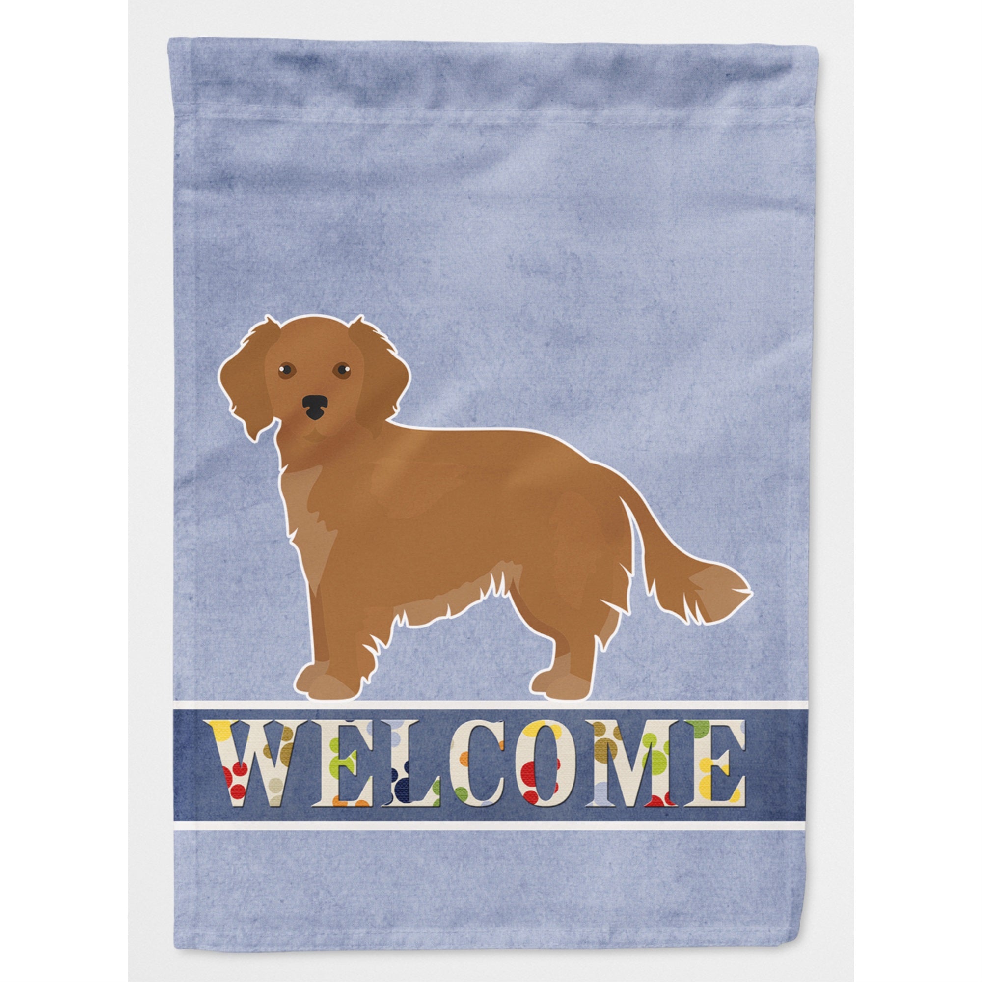 Small Greek Domestic Dog Kokoni Welcome Flag Canvas House Size