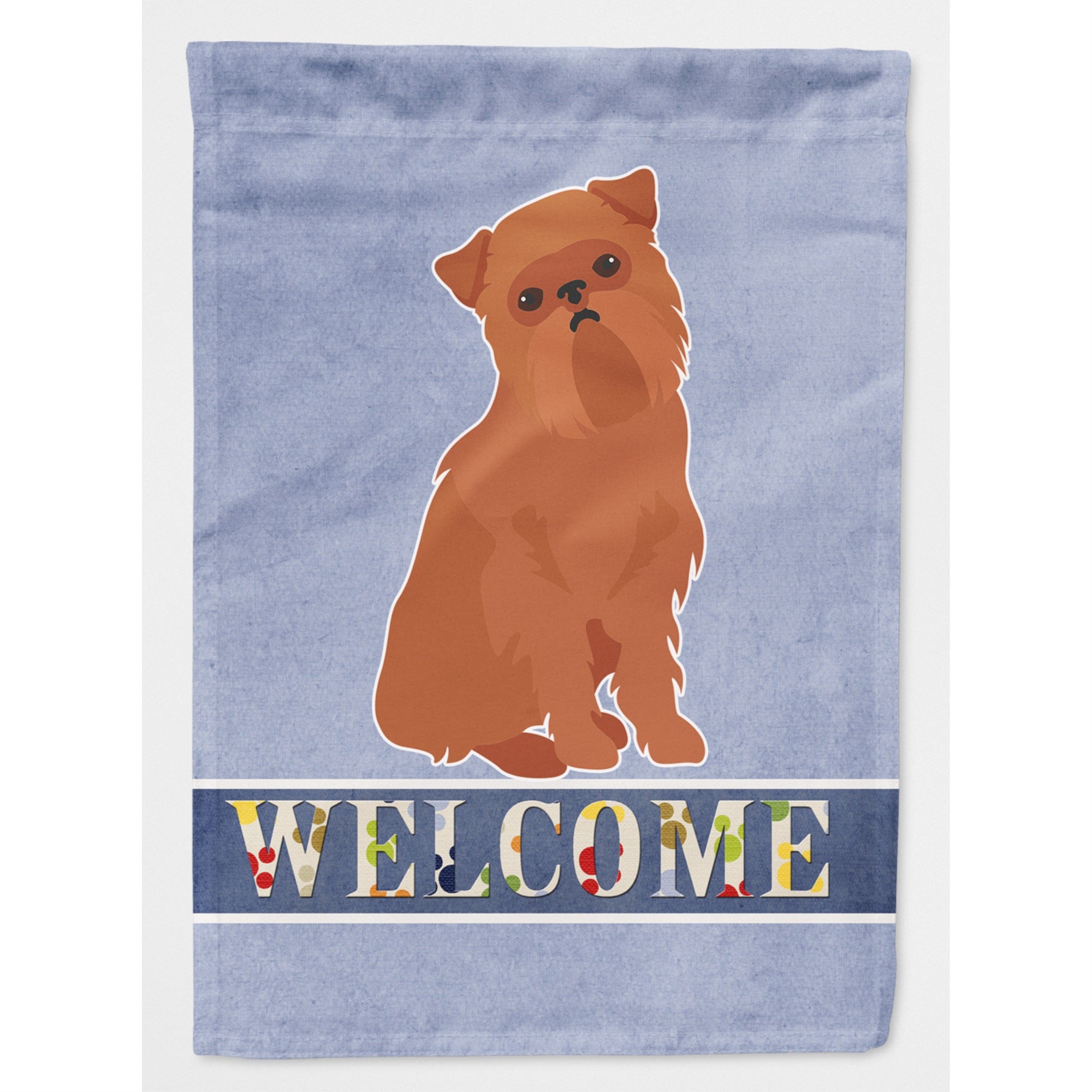 Brussels Griffon Welcome Flag Canvas House Size