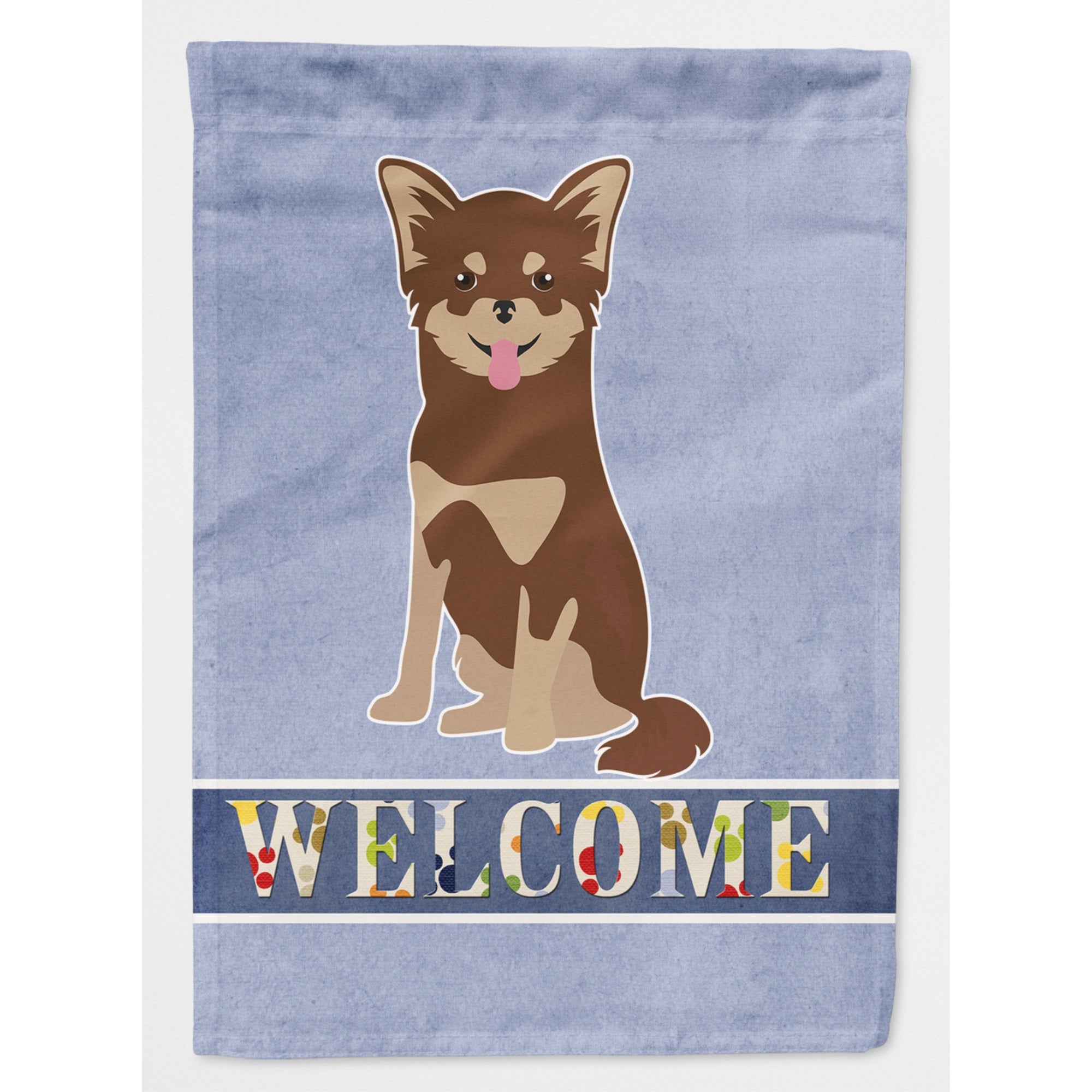Chihuahua Welcome Flag Canvas House Size
