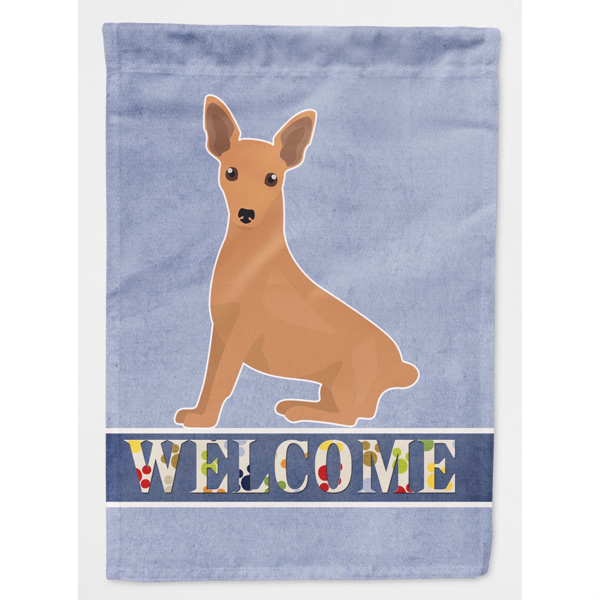 Miniature Pinscher Welcome Flag Canvas House Size
