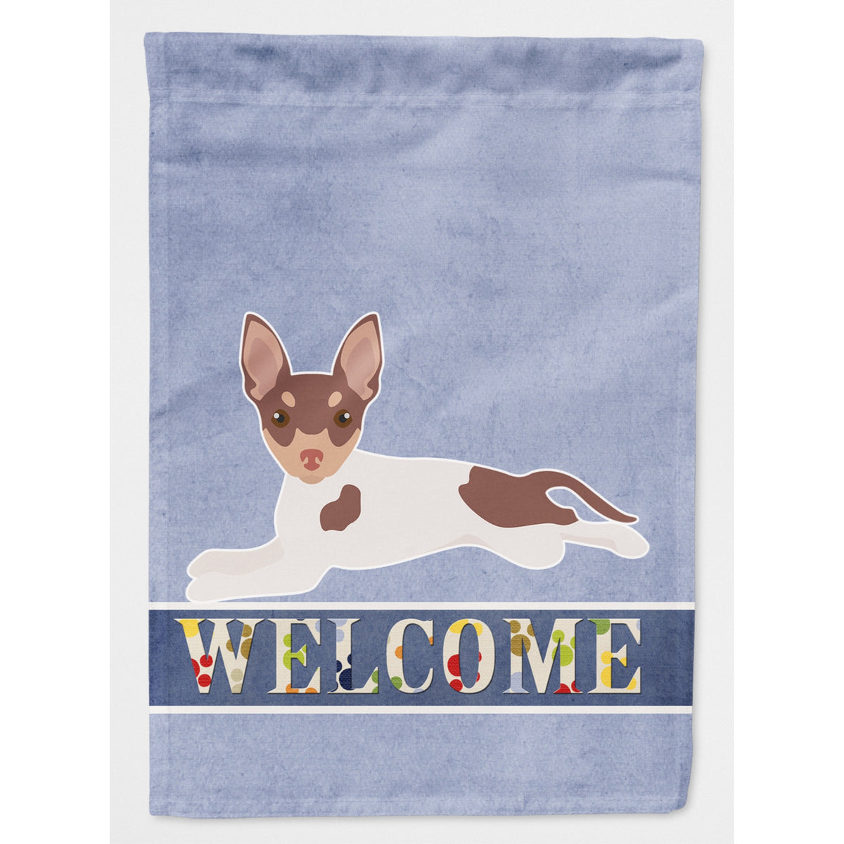 Toy Fox Terrier Welcome Flag Canvas House Size