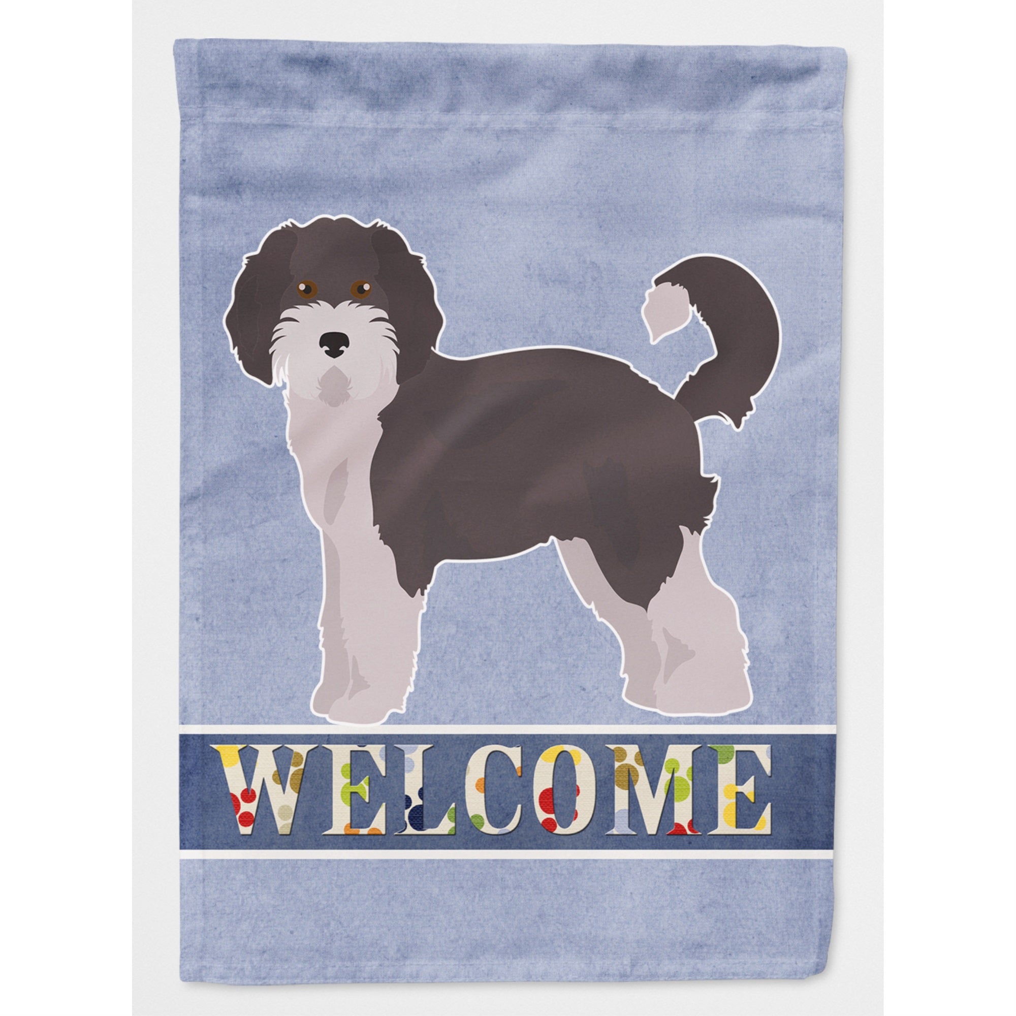 Aussiedoodle #1 Welcome Flag Canvas House Size