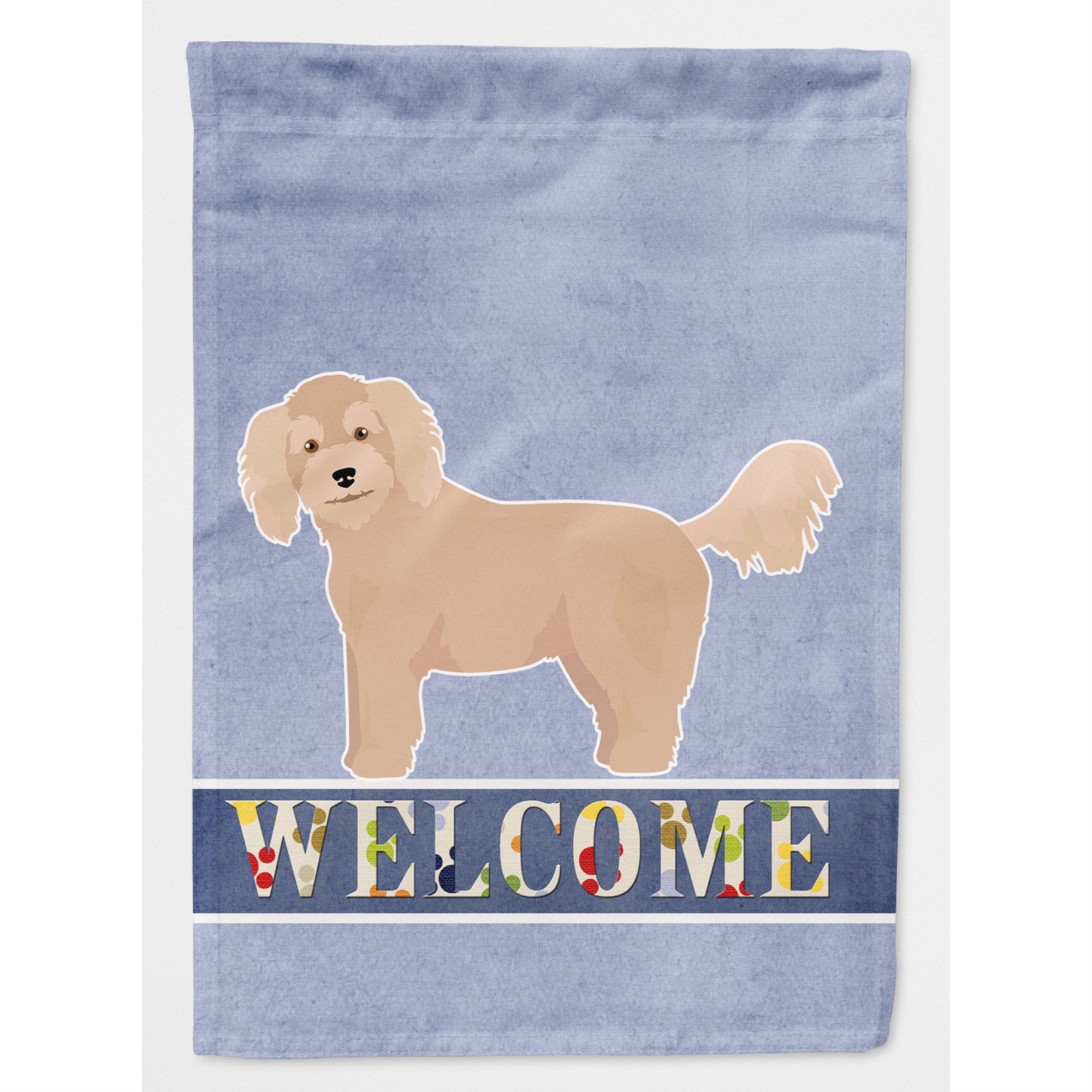 Bichpoo Welcome Flag Canvas House Size