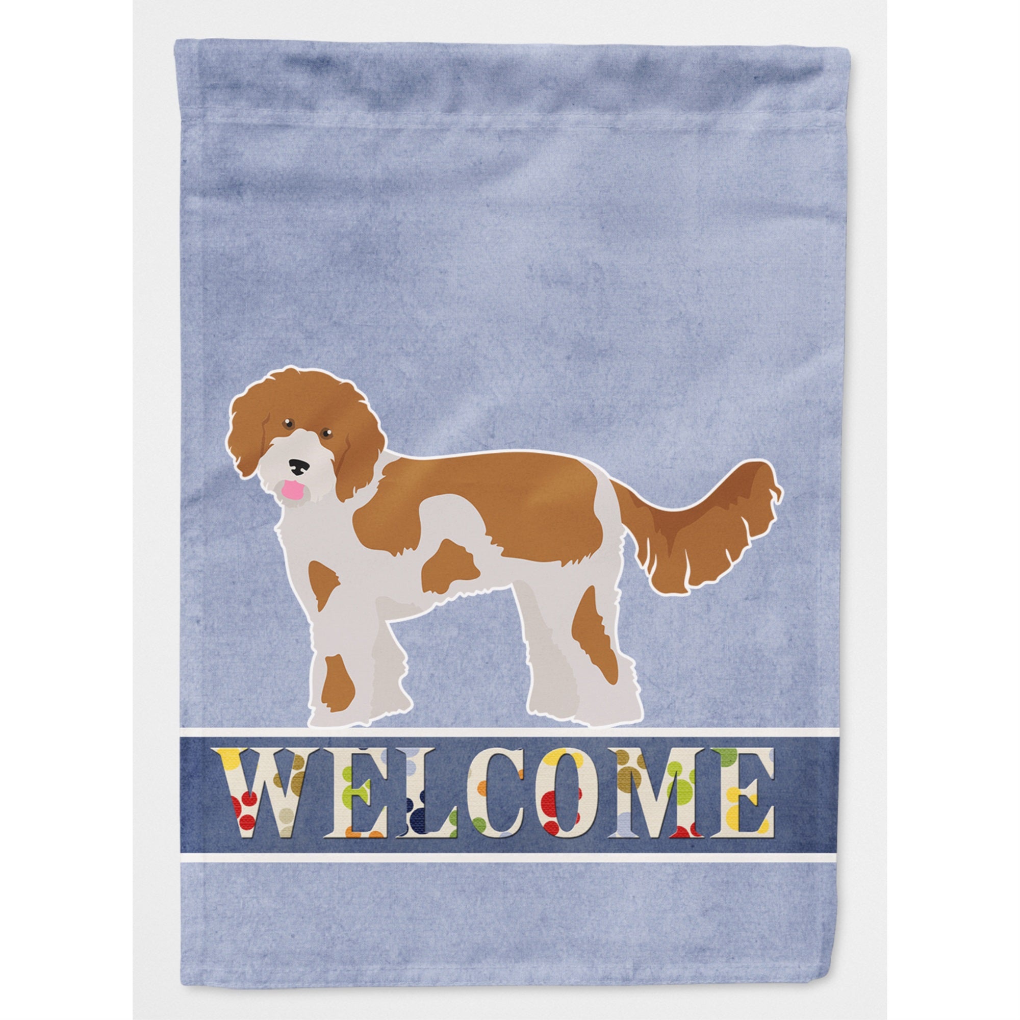 Cavapoo Welcome Flag Canvas House Size