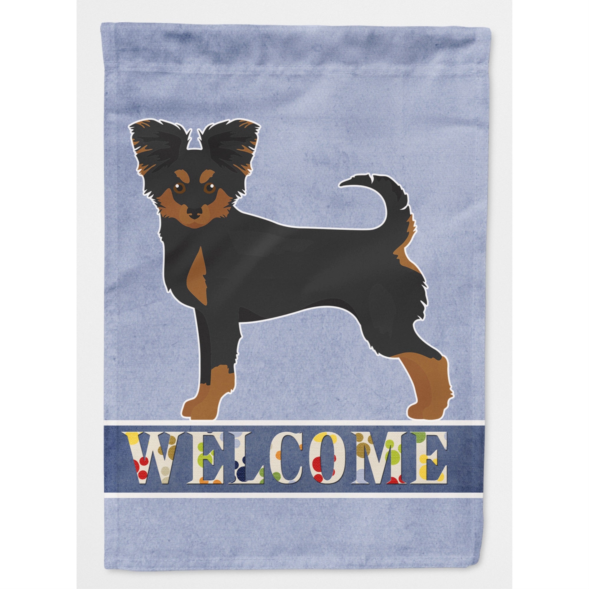 Black And Tan Chion Welcome Flag Canvas House Size