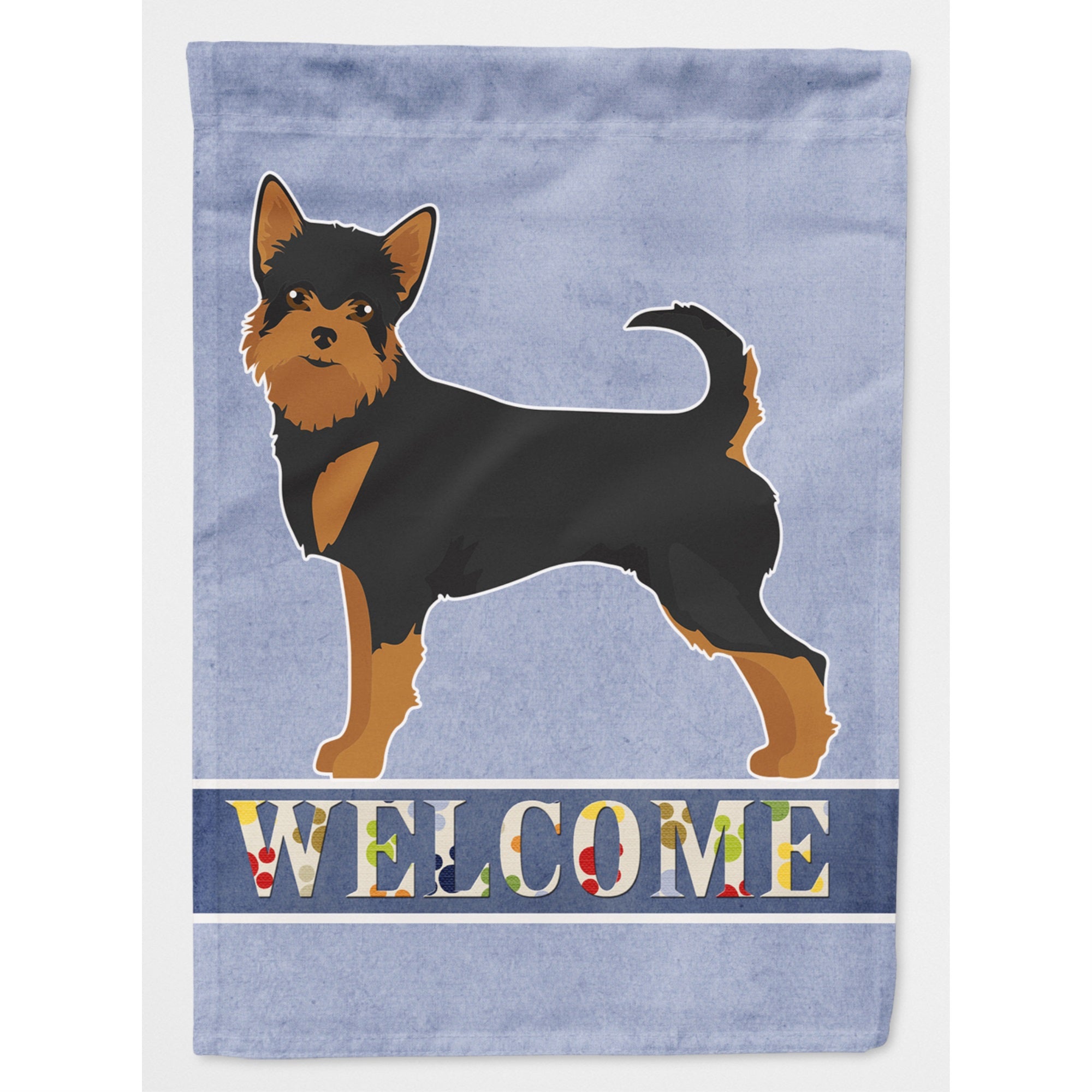 Black And Tan Chorkie Welcome Flag Canvas House Size