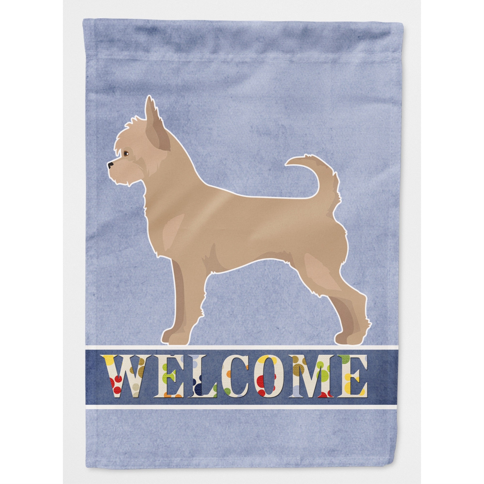 Tan Chorkie Welcome Flag Canvas House Size