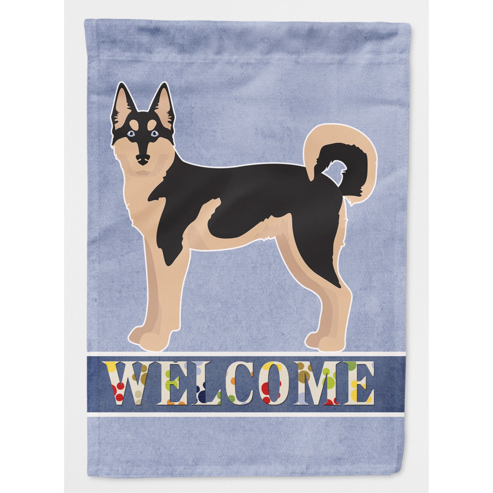 Gerberian Shepsky #2 Welcome Flag Canvas House Size