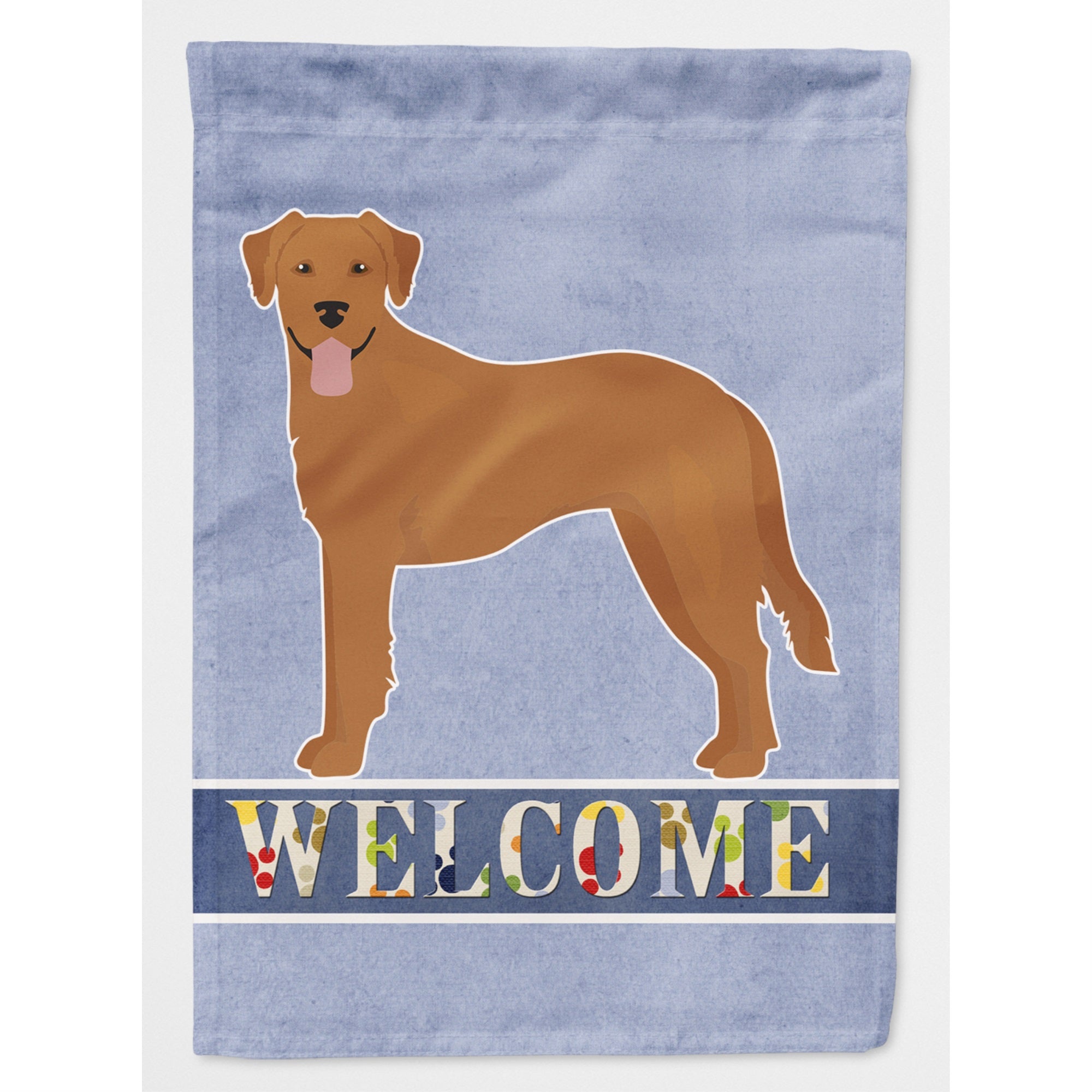 Goldador Welcome Flag Canvas House Size