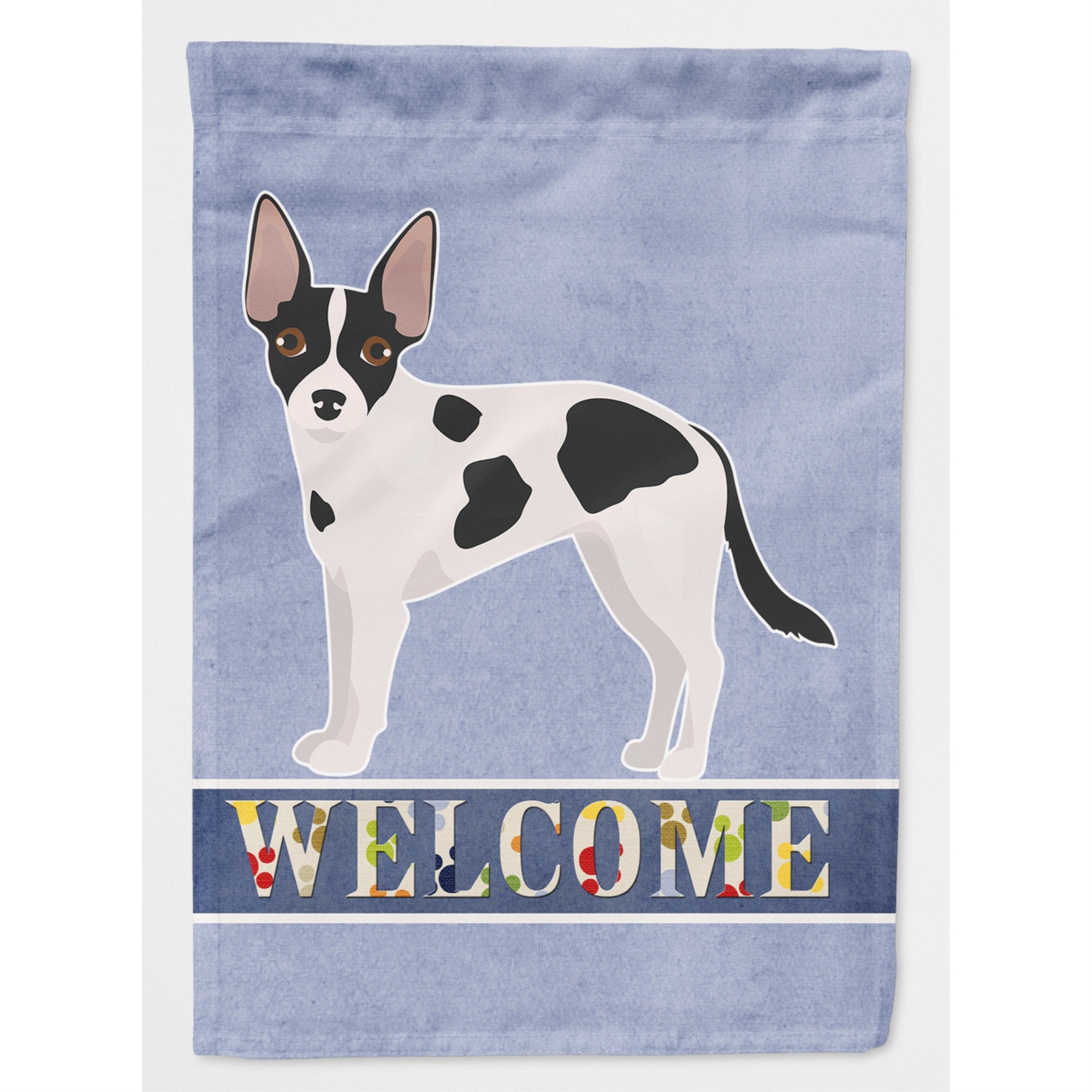 Jackhuahua Welcome Flag Canvas House Size