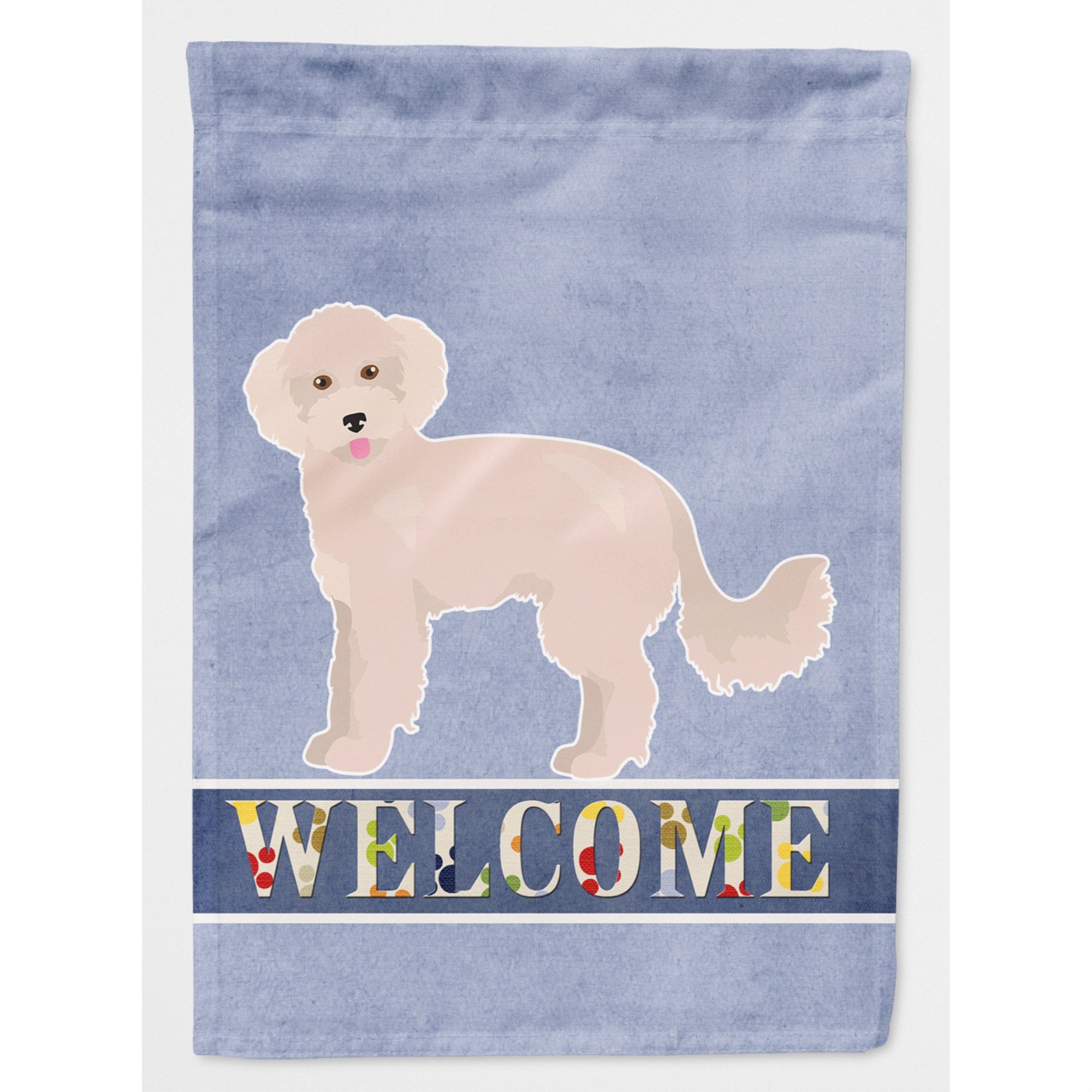 Maltipoo Welcome Flag Canvas House Size