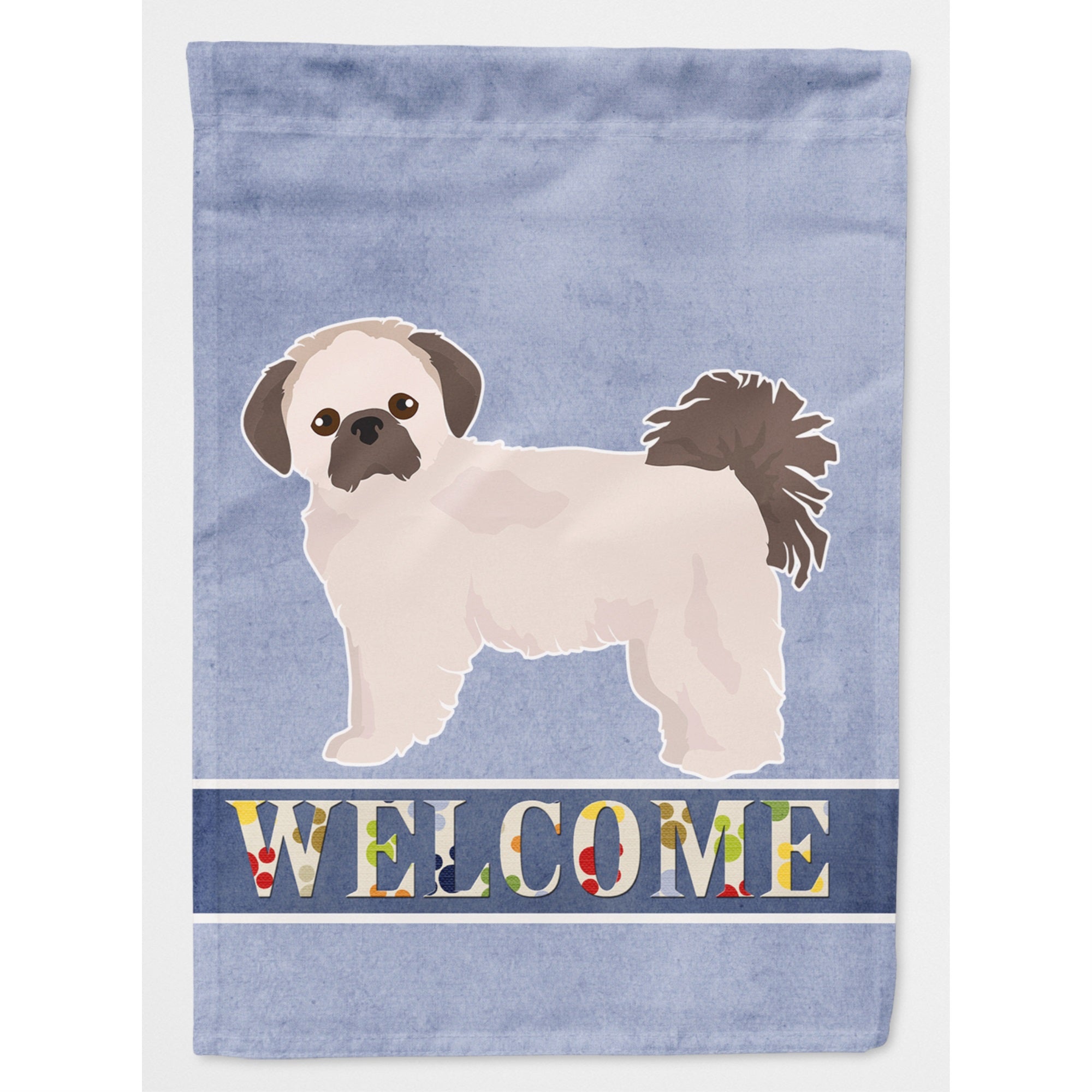 Pekeapoo Welcome Flag Canvas House Size