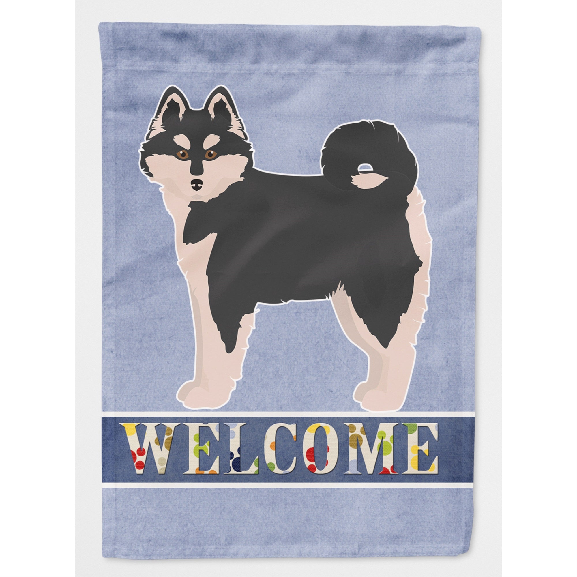 Pomsky #1 Welcome Flag Canvas House Size