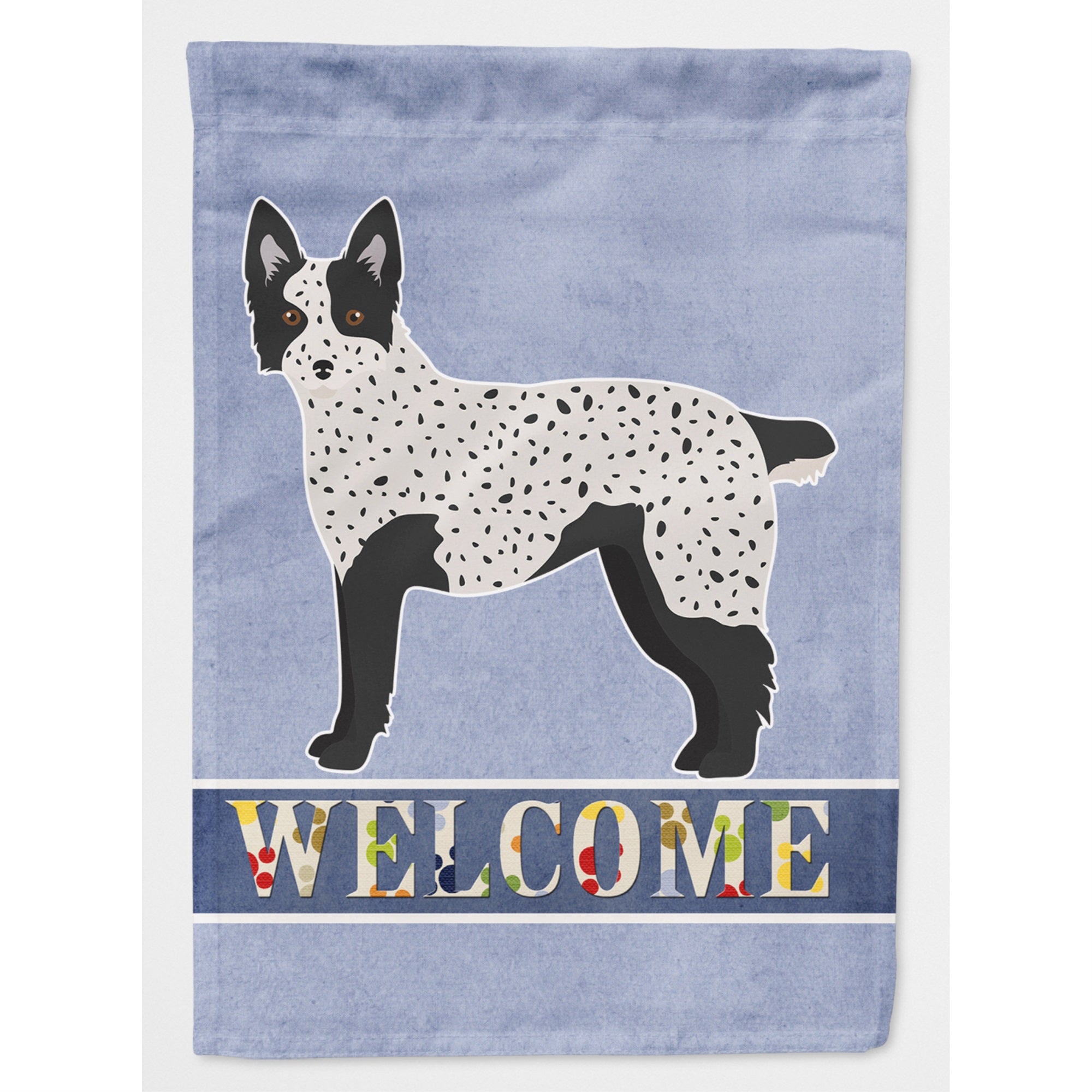 Texas Heeler Welcome Flag Canvas House Size